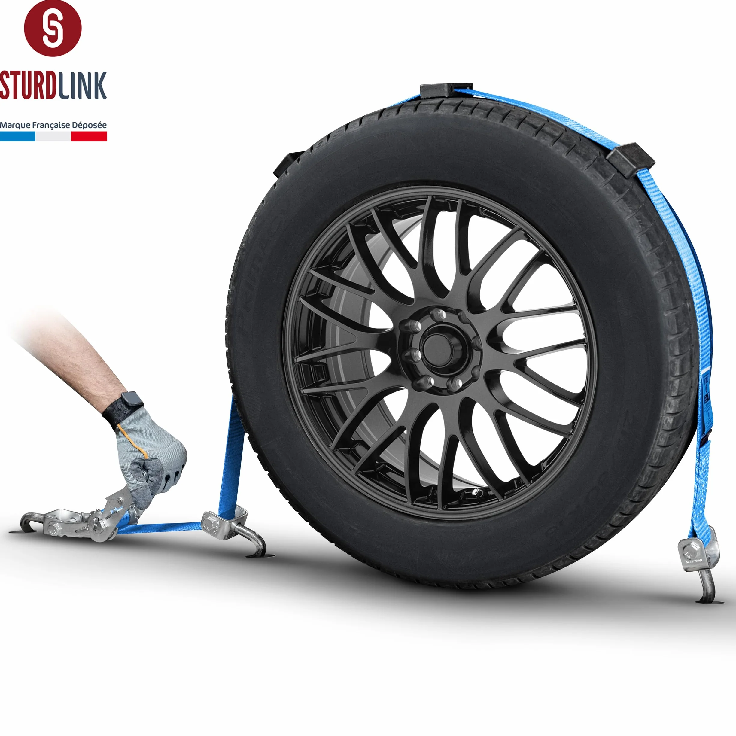 Sturdlink® Cinchas para Portacoches 50mm 2.5m 5000kg x2 Correa de Amarre con Trinquete