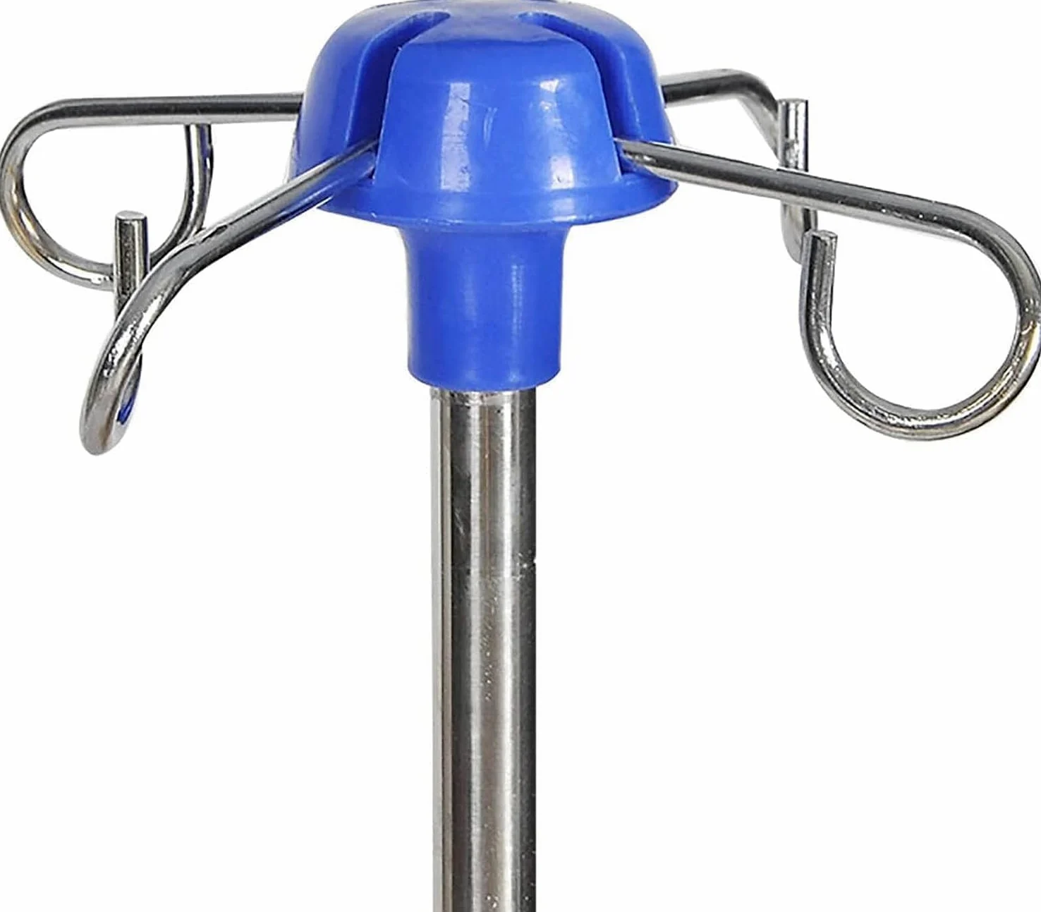 Soporte IV de Acero Inoxidable para Silla de Ruedas, Soporte para Bolsa IV, 4 Ganchos, Soporte para infusión Ajustable en Altura, 2 uds.