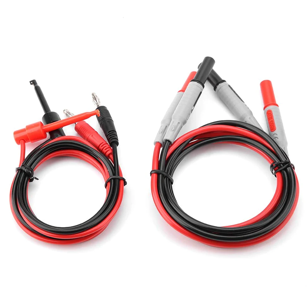 Oumefar Kit de Cables de Prueba de Sonda Multímetro Cable Universal 15 en 1 Accesorios Reemplazables para Pruebas Electrónicas
