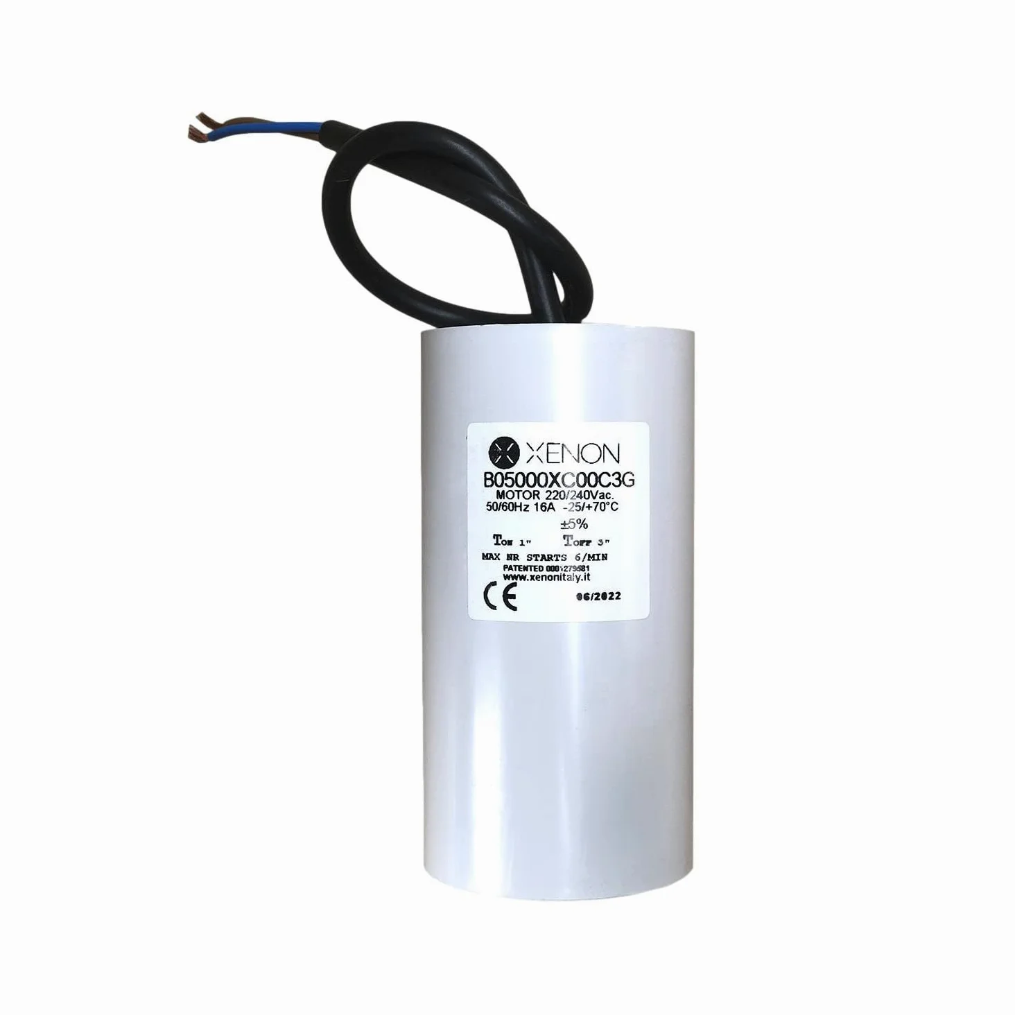 COMAR ES2071 Condensador De Arranque Redondo 50 μF 10% Montaje Agujero Pasante