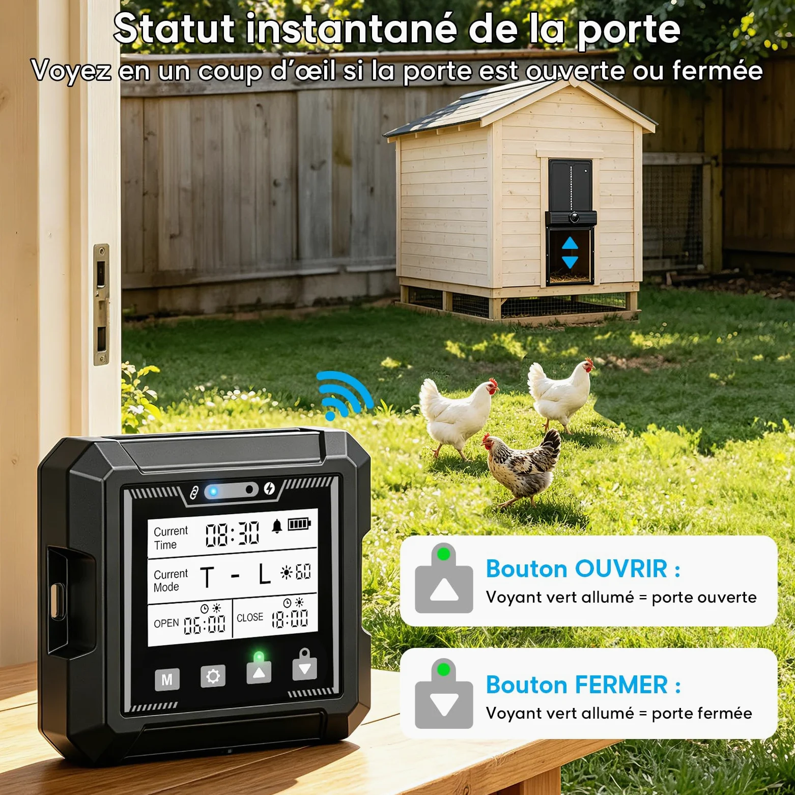 Puerta Gallinero Automático Solar