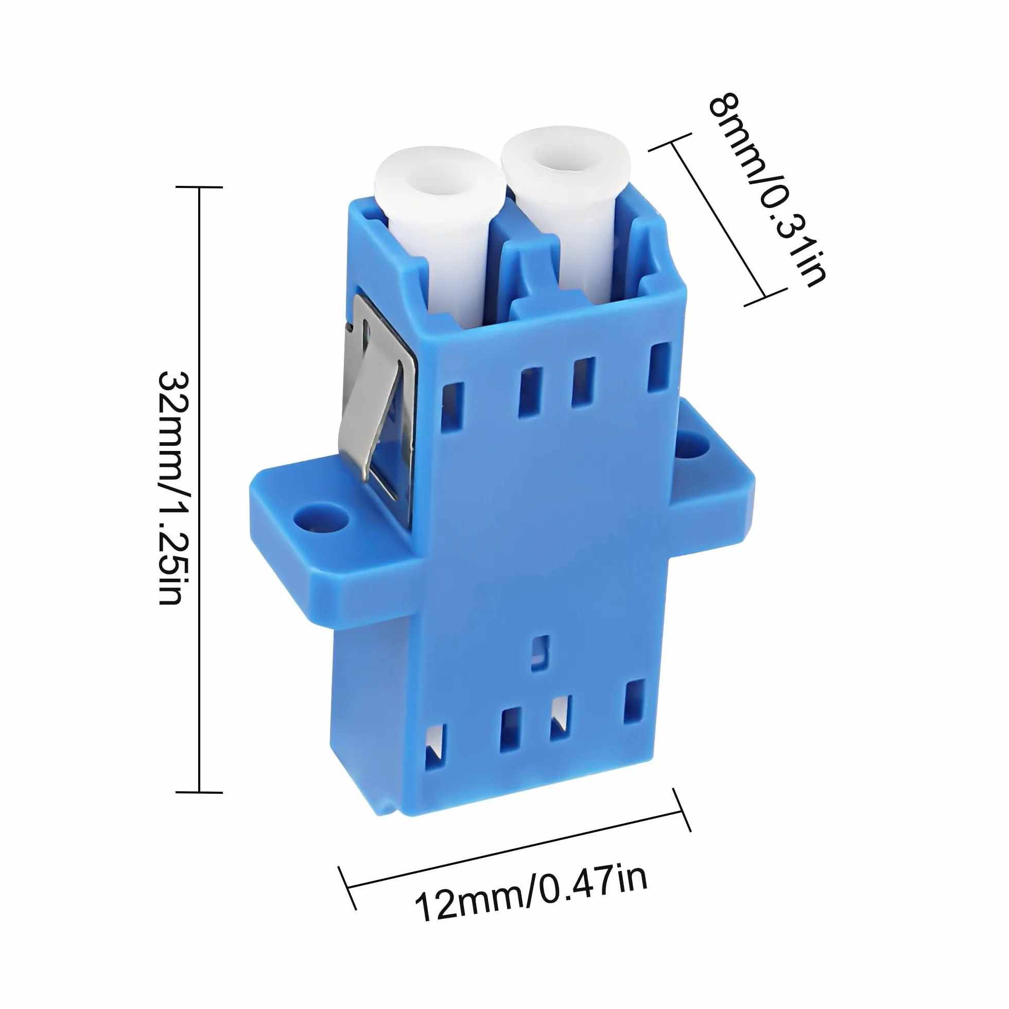 Conector de fibra óptica LC hembra a hembra adaptador dúplex LC/UPC 10 PCS