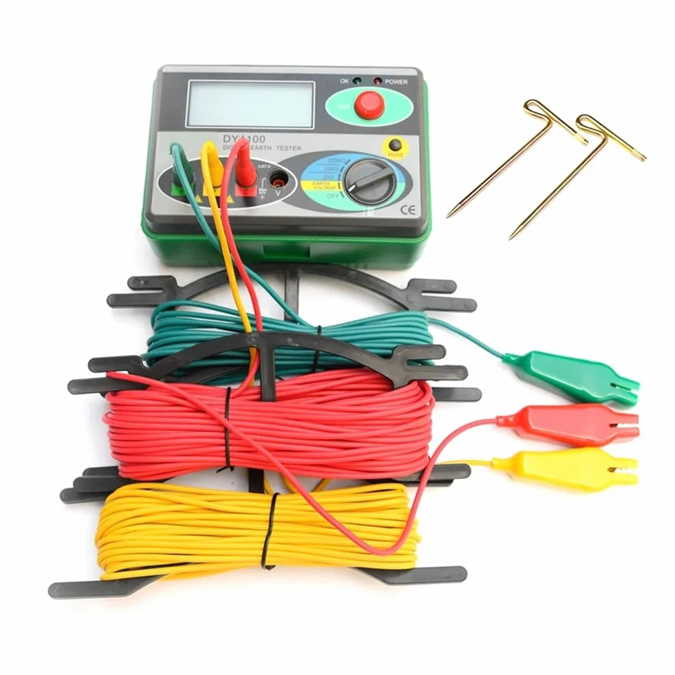 DY4100 - Kit de prueba de digital medidor de resistencia a Ohm Instrumentos inspección electricista probador de resistencia