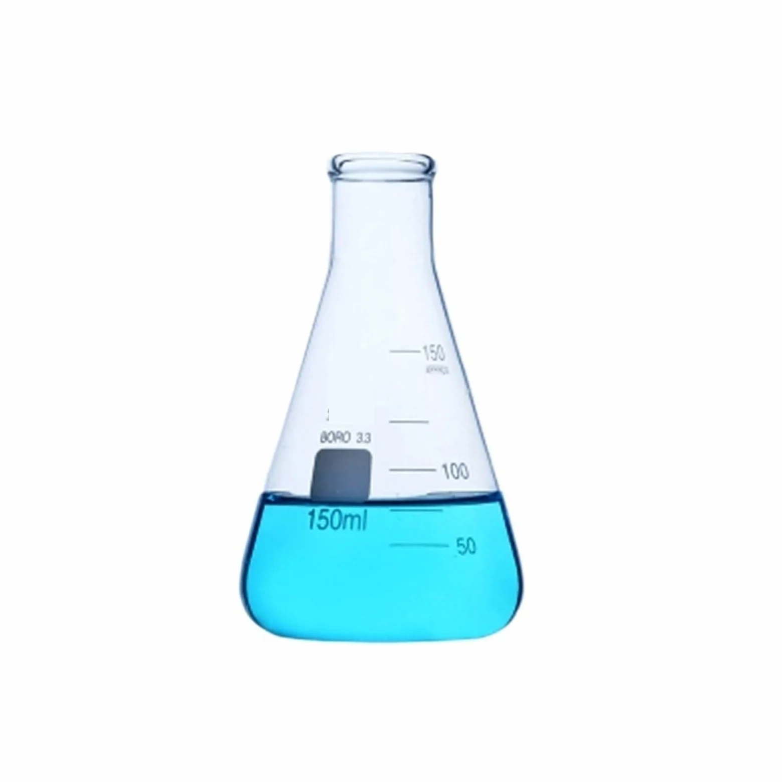 Juego de matraces de vidrio, 1 juego de matraz cónico de vidrio, matraz Erlenmeyer de vidrio triangular, botella medidora de resistencia de laboratorio