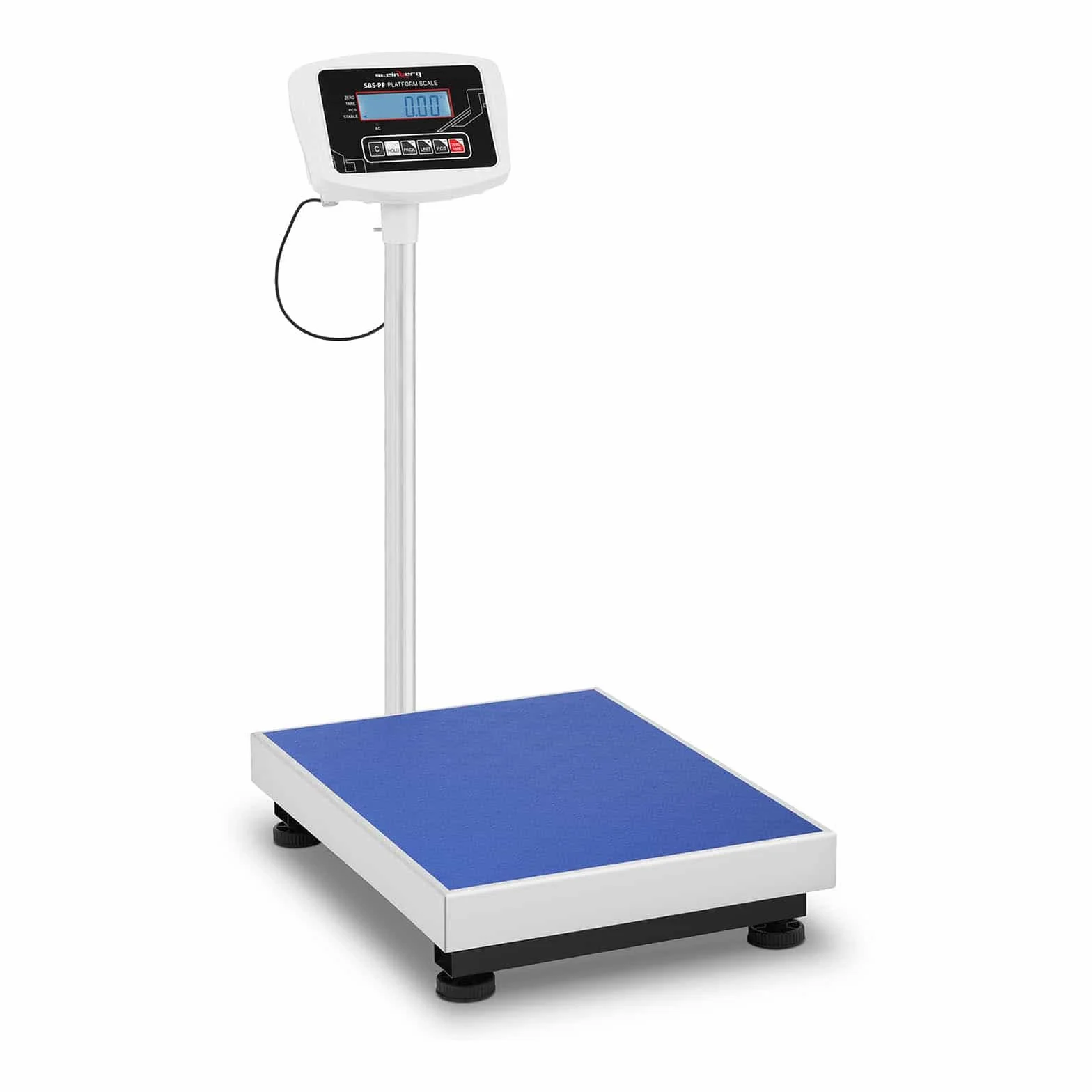 Steinberg Systems Bascula Industrial Balanza Industrial de Plataforma SBS-PF-150 (150 kg / 50 g, Superficie de pesado 45 x 60 cm, 45 x 72 x 90 cm, incl. batería y cargador, LCD)