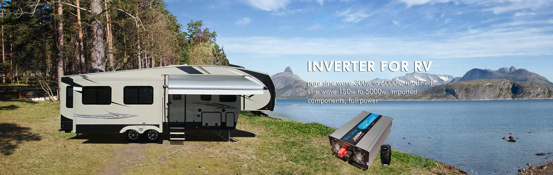 Inversor Solar Onda Pura 3000W 24V Pantalla LCD + Mando Distancia + Cables 16mm2 Convertidor DC 12V a AC 220V