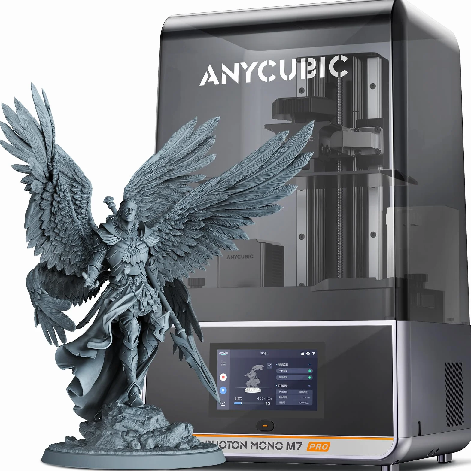 ANYCUBIC Photon Mono M7 Pro 14K Impresora 3D Resina, Impresión Rápida 170mm/h, LCD Mono 10,1'' con Fuente COB LighTurbo 3.0 y Control de Temperatura, Volumen de Construcción 223 * 126 * 230mm(6,5L)