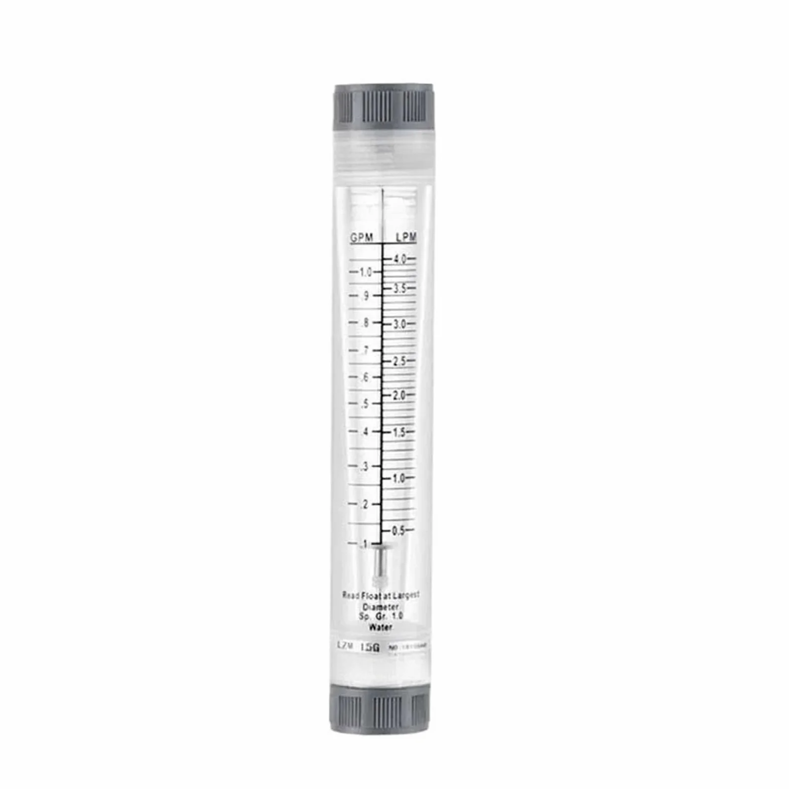 Medidor de caudal de líquido con Interfaz de Junta de plástico y Acero Inoxidable 304 LZM-15G, rotámetro de caudal de Aire Tipo Tubo de Agua(1-7LPM Liquid,Sus 304)