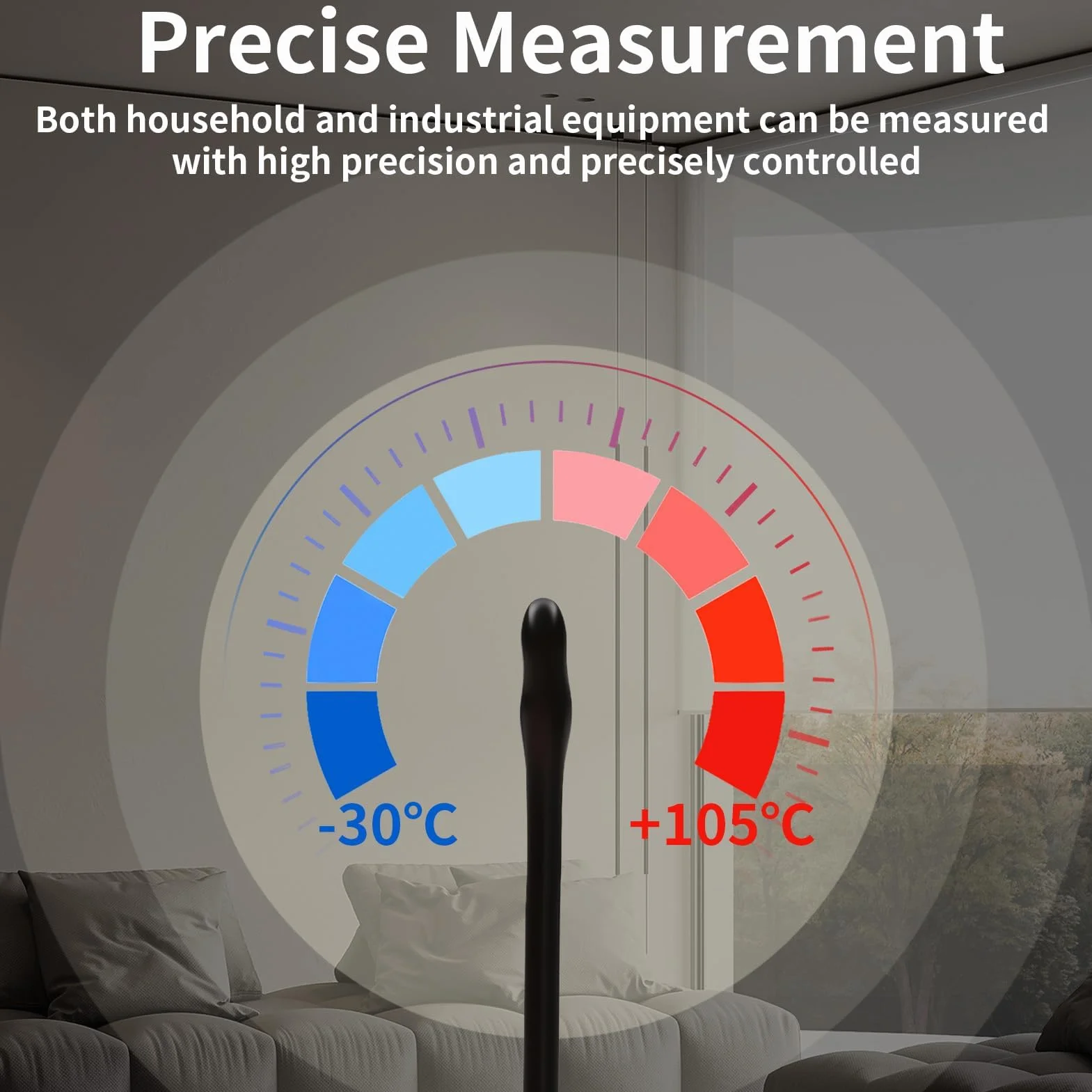 Sondas de Sensor de Temperatura NTC 10K 100cm Termorresistente Impermeable para Aire Acondicionado