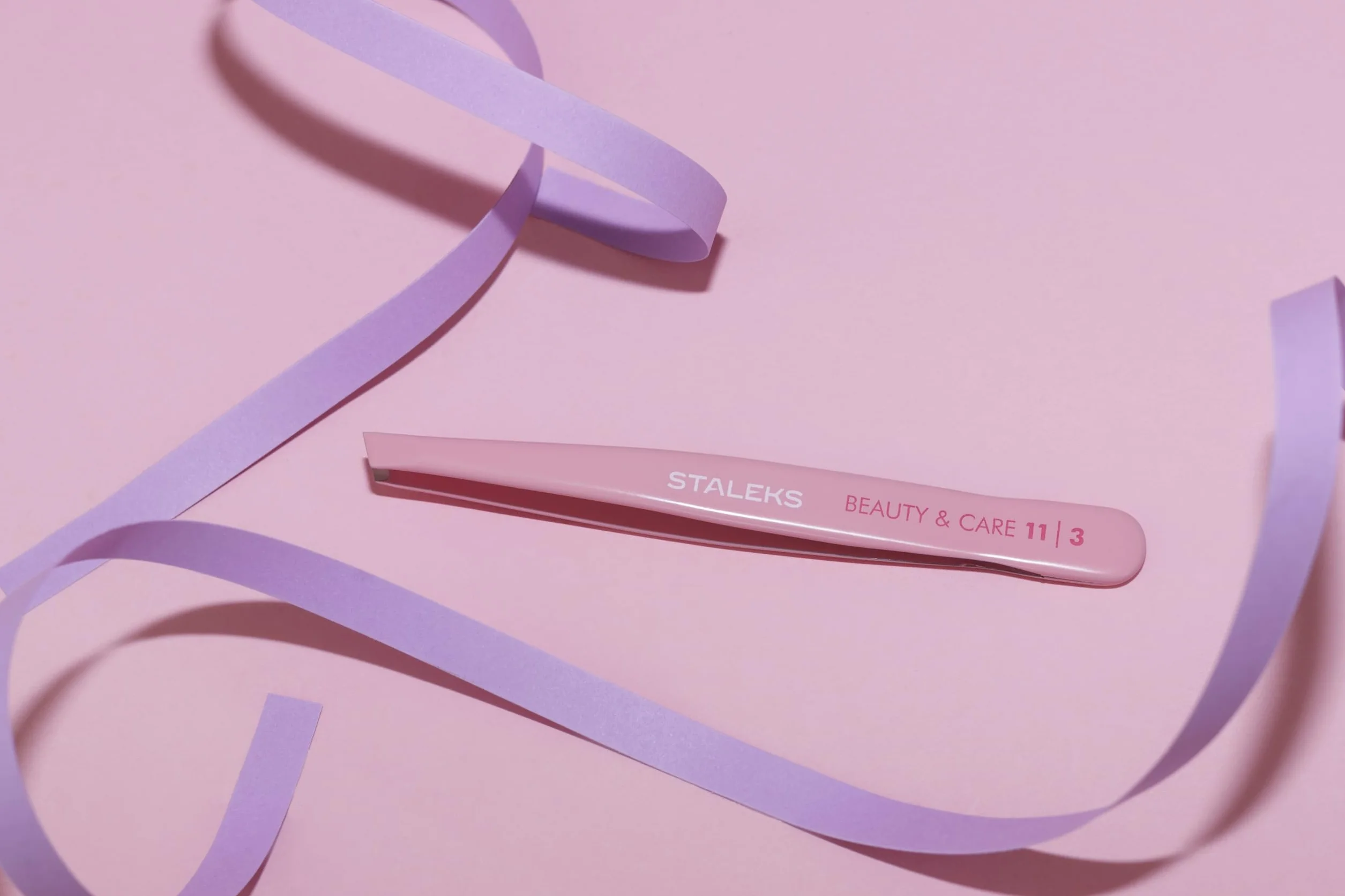 STALEKS PRO Pinza para cejas precisa, acero inoxidable