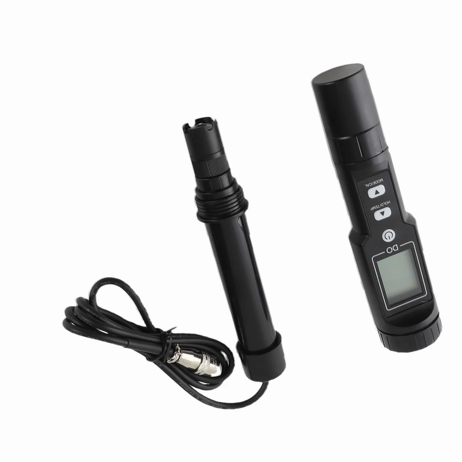 Generic Medidor de Oxígeno Disuelto con Sonda Desmontable y Probador de Calidad con Pantalla Digital para Acuarios, Estanques, Laboratorios y Acuicultura Compensación de Temperatura Apagado