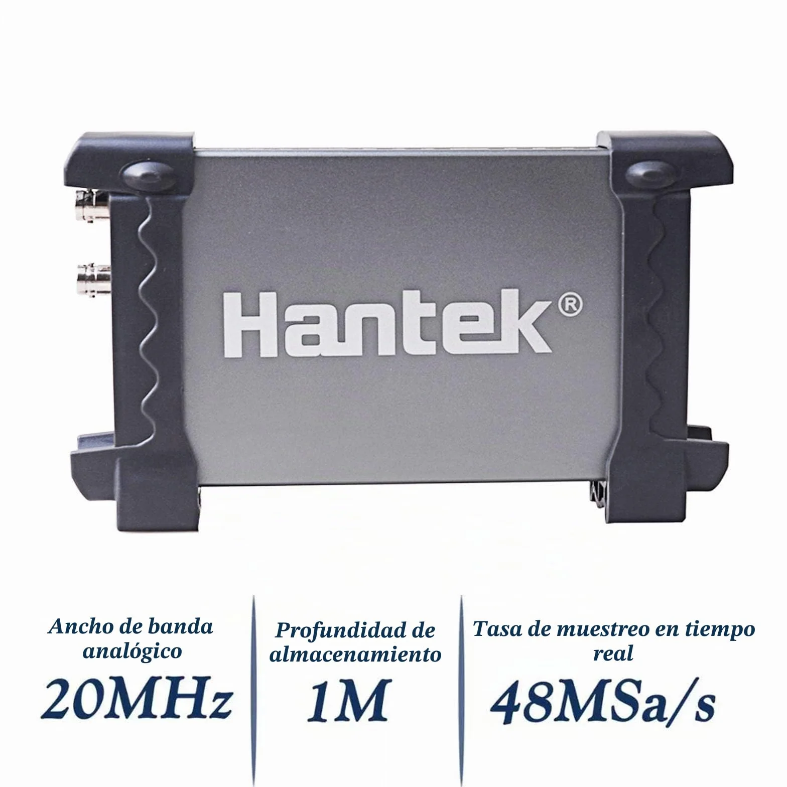 Hantek 6022BL PC USB Osciloscopio 2 Canales Digitales 20MHz Ancho de Banda 48MSa / s Frecuencia de Muestreo 16 Canales Analizador Lógico