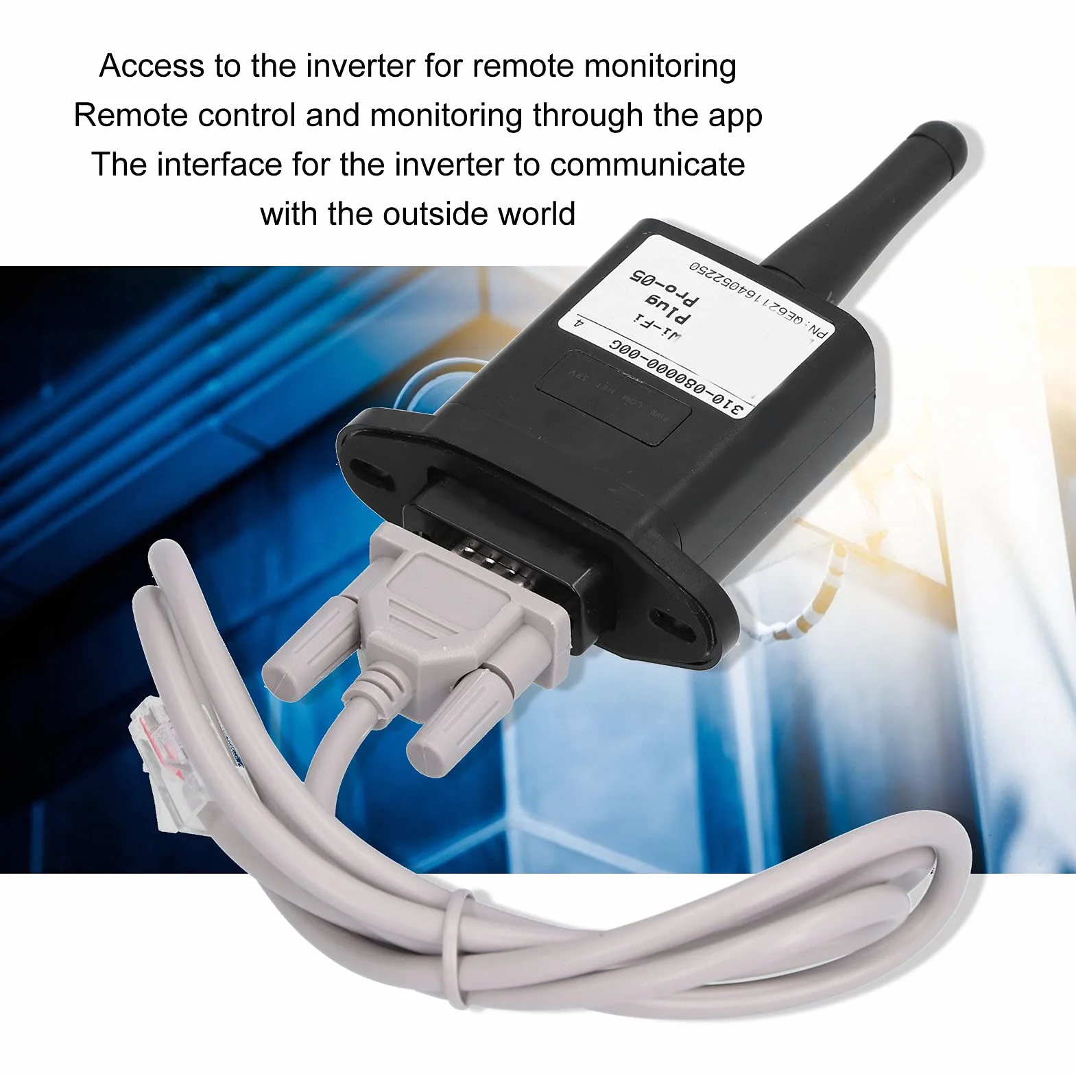 Módulo WiFi de Inversores Solares, Monitoreo Remoto de Inversores Solares por Aplicación de Teléfono Móvil para Generación de Energía Solar Fotovoltaica