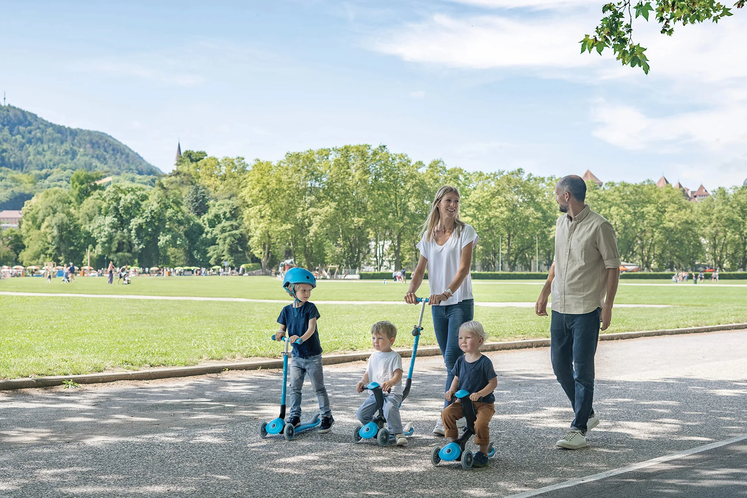 Globber GO•UP Deluxe Patinete evolutivo 3 ruedas con asiento niños 15 meses a 6 años
