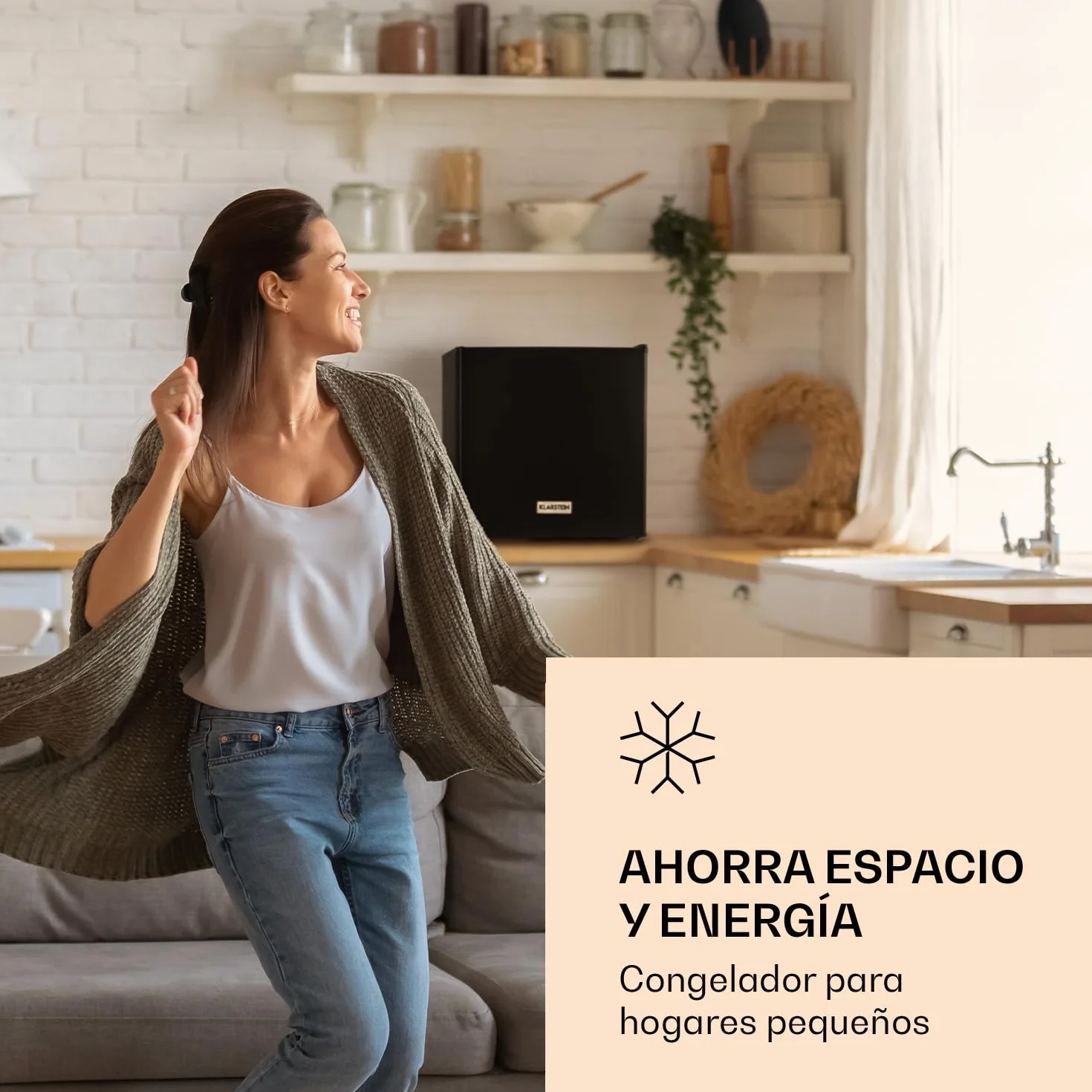 Klarstein Congelador Vertical No Frost 33 L Portátil Bajo Consumo