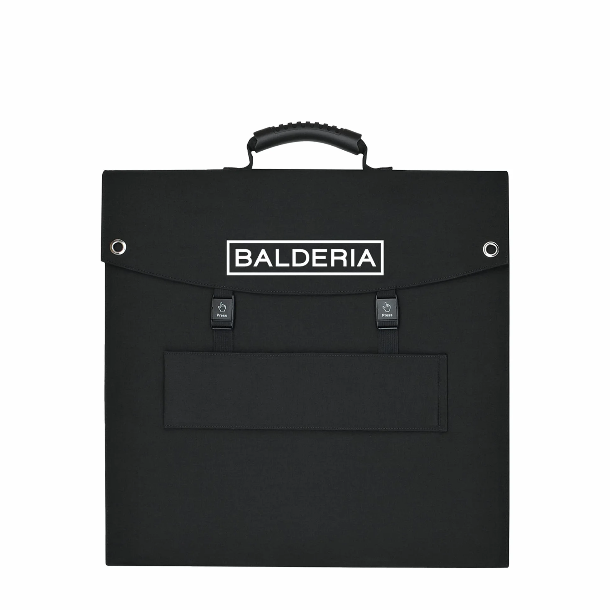 BALDERIA Solarboard 200W | Panel solar plegable | Placa solar para estaciones de energía, baterías, generadores móviles | Con DC, USB, 4 soportes y asa | Para exteriores, camping, autocaravana, barco