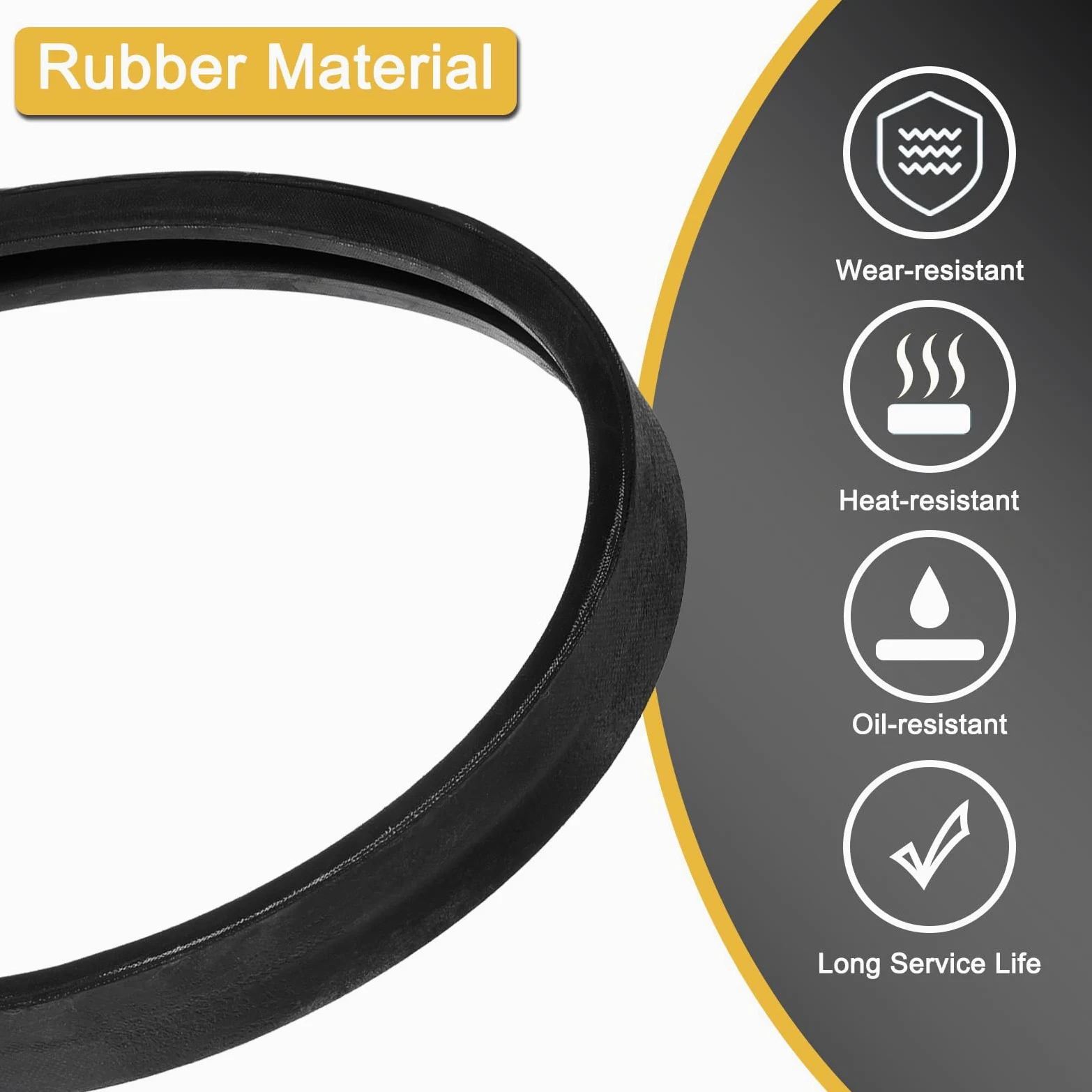 QUARKZMAN 3 Pack B83 Correa Clásica Envuelta En V, 85" Circunferencia Exterior Correa Industrial Envuelta En Goma Perfil B Correa En V Para Maquinaria Industrial, Negro