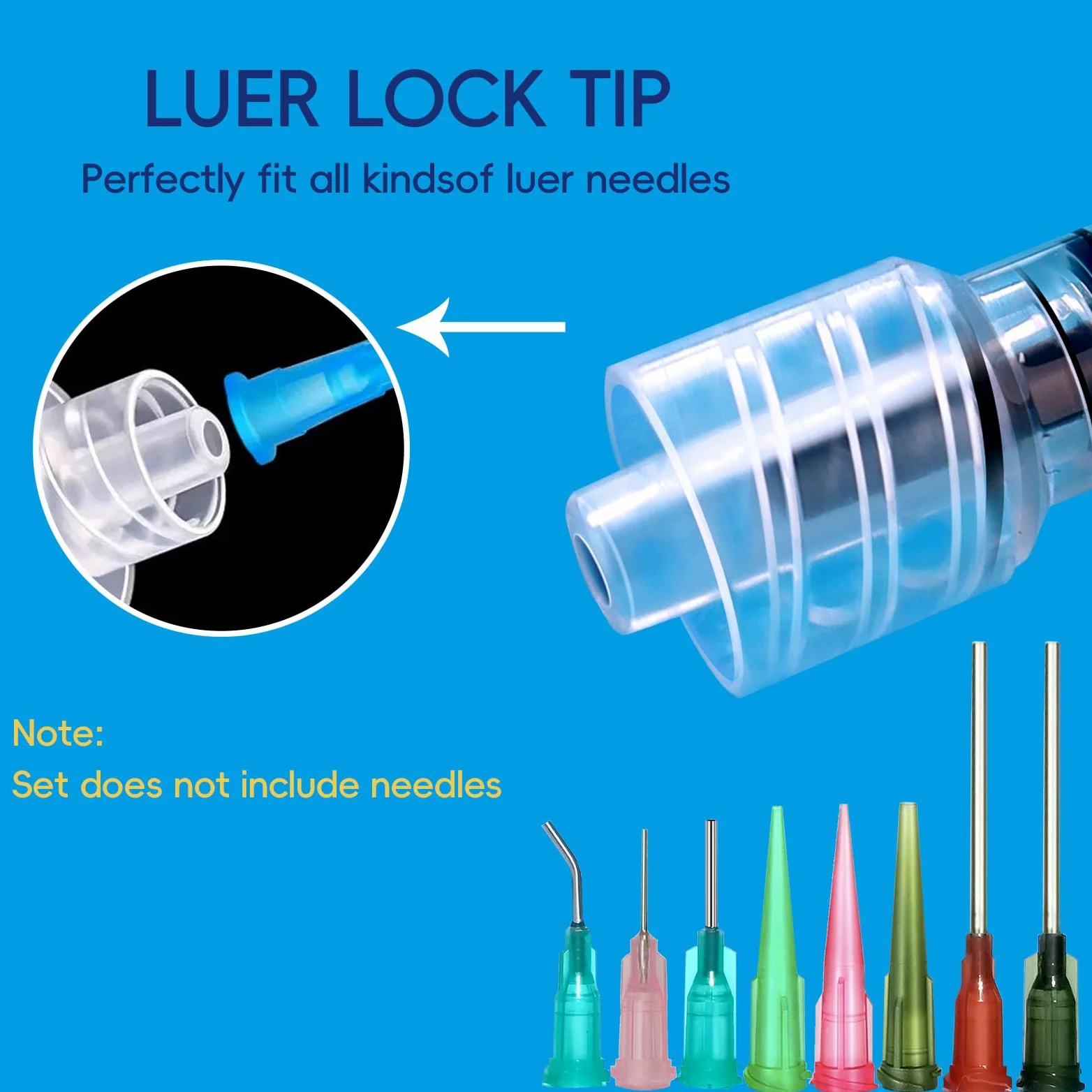 Jeringa Luer Lock de 1 ml (sin aguja), estéril, envuelta individualmente, paquete de 20, medición precisa de líquidos, diseño a prueba de fugas