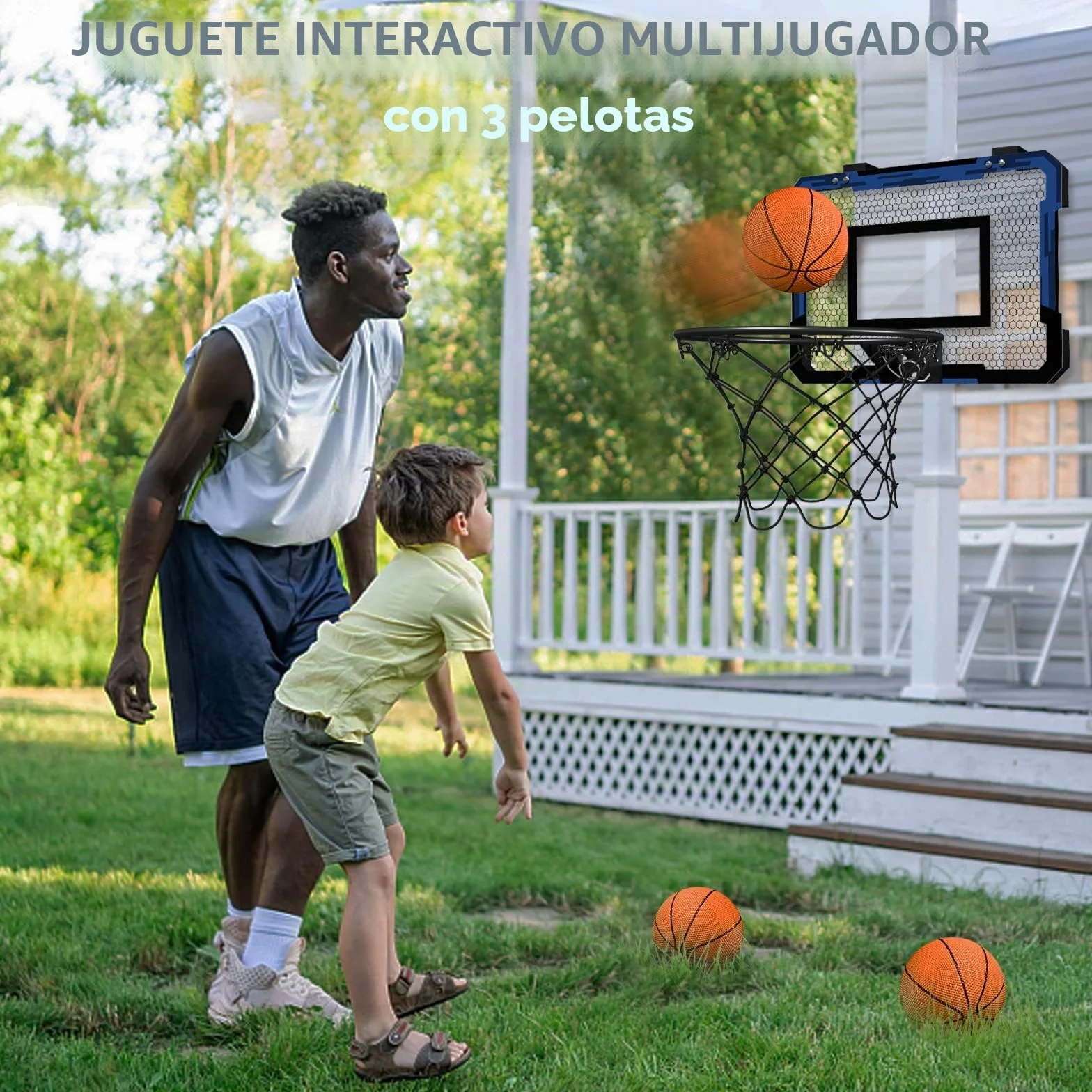 QDRAGON Mini Canasta Baloncesto Interior con 3 Pelotas para Niños y Adultos