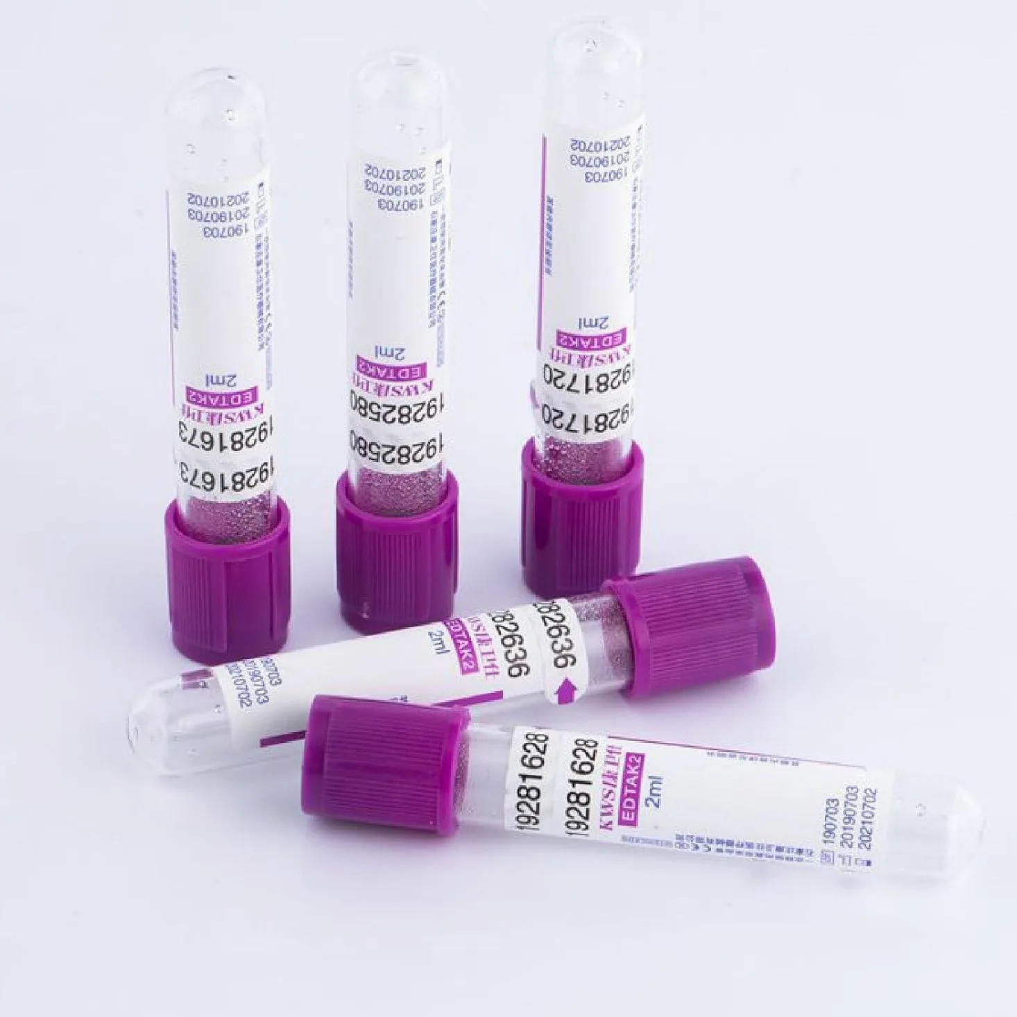 Tubos De Extracción De Sangre Al Vacío De Vidrio Edta K2 con Tapón De Rosca para Uso En Laboratorio, 10ml