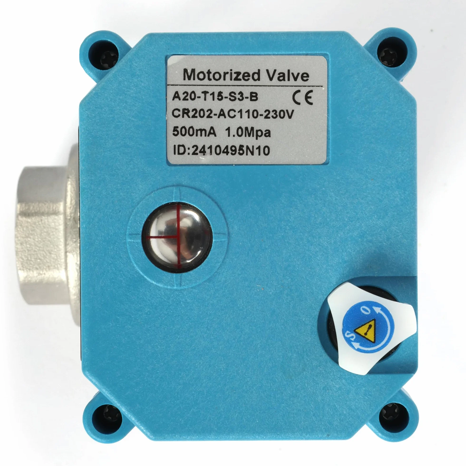U.S. Solid Válvula motorizada 3 vías acero inoxidable: tipo T - eléctrica válvula con función manual, puerto estándar (1/2", AC110-230V)