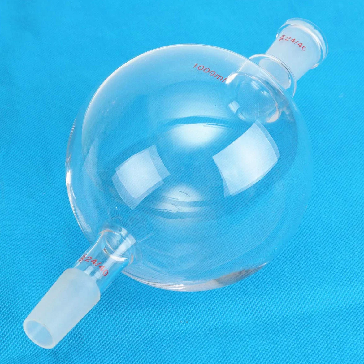 1000Ml 24/40 Cromatografía De Líquidos A Presión Depósito De Solvente De Vidrio Frasco De Bolas W/Ground Joint Laboratory
