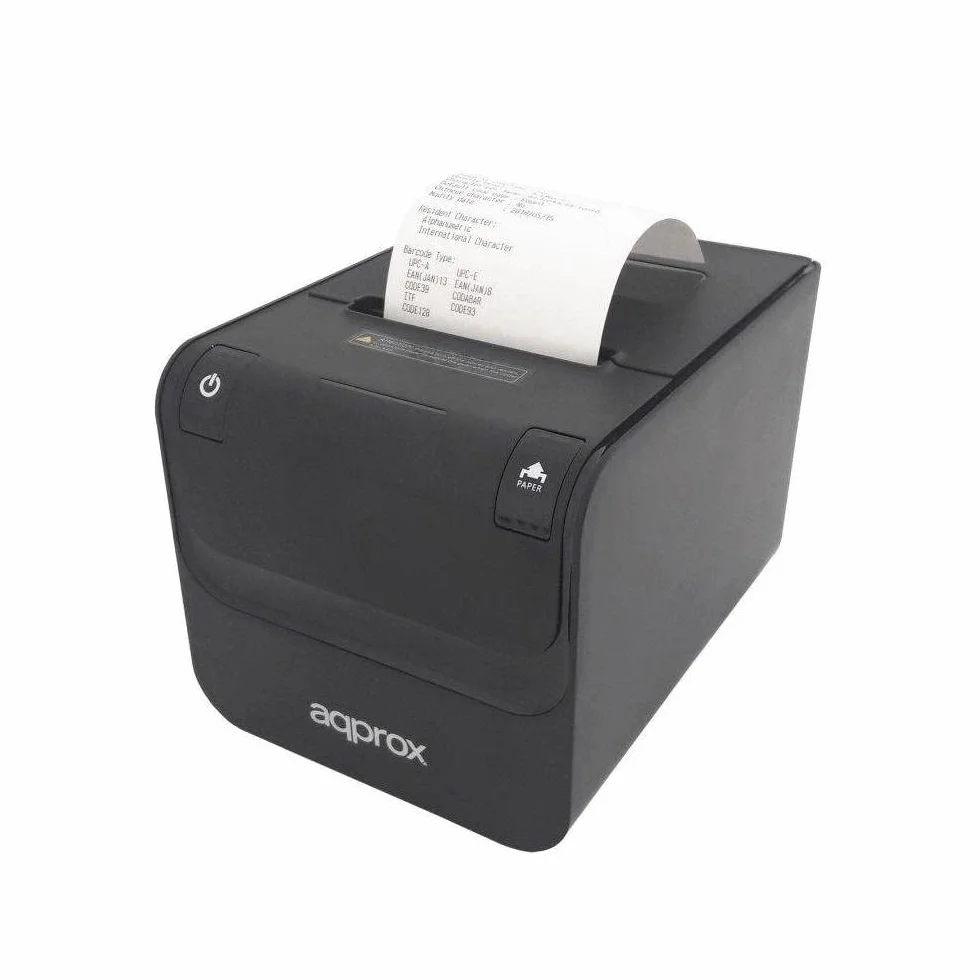 Impresora DE Tickets TÉRMICA Approx APPPOS80AMUSE Negra 250MM/S 203DPI Papel 80MM AUTOCORTE/Corte Manual USB / RJ45 / RS232 / RJ11