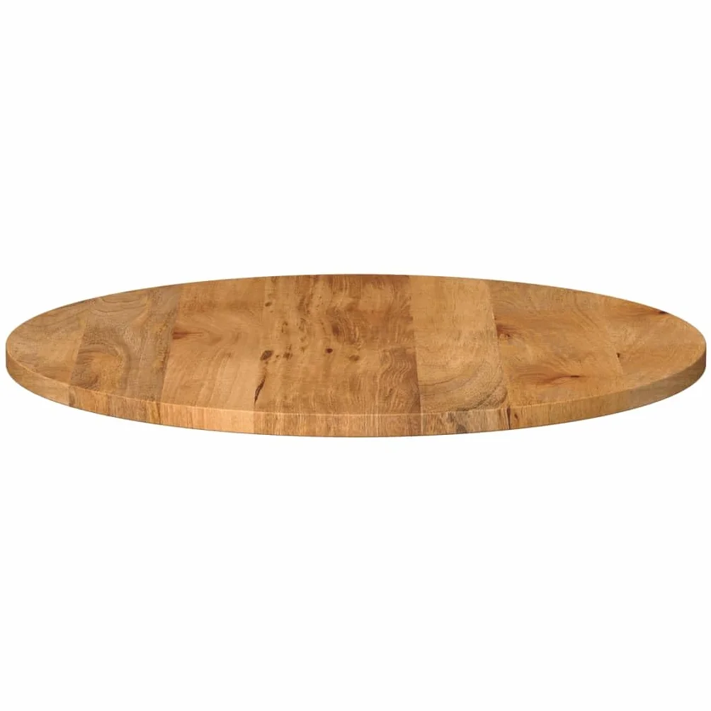vidaXL Tablero De Mesa Redondo De Madera Maciza De Mango Ø 80x2,5 Cm, Superficie De Mesa, Tablero De Mesa De Centro
