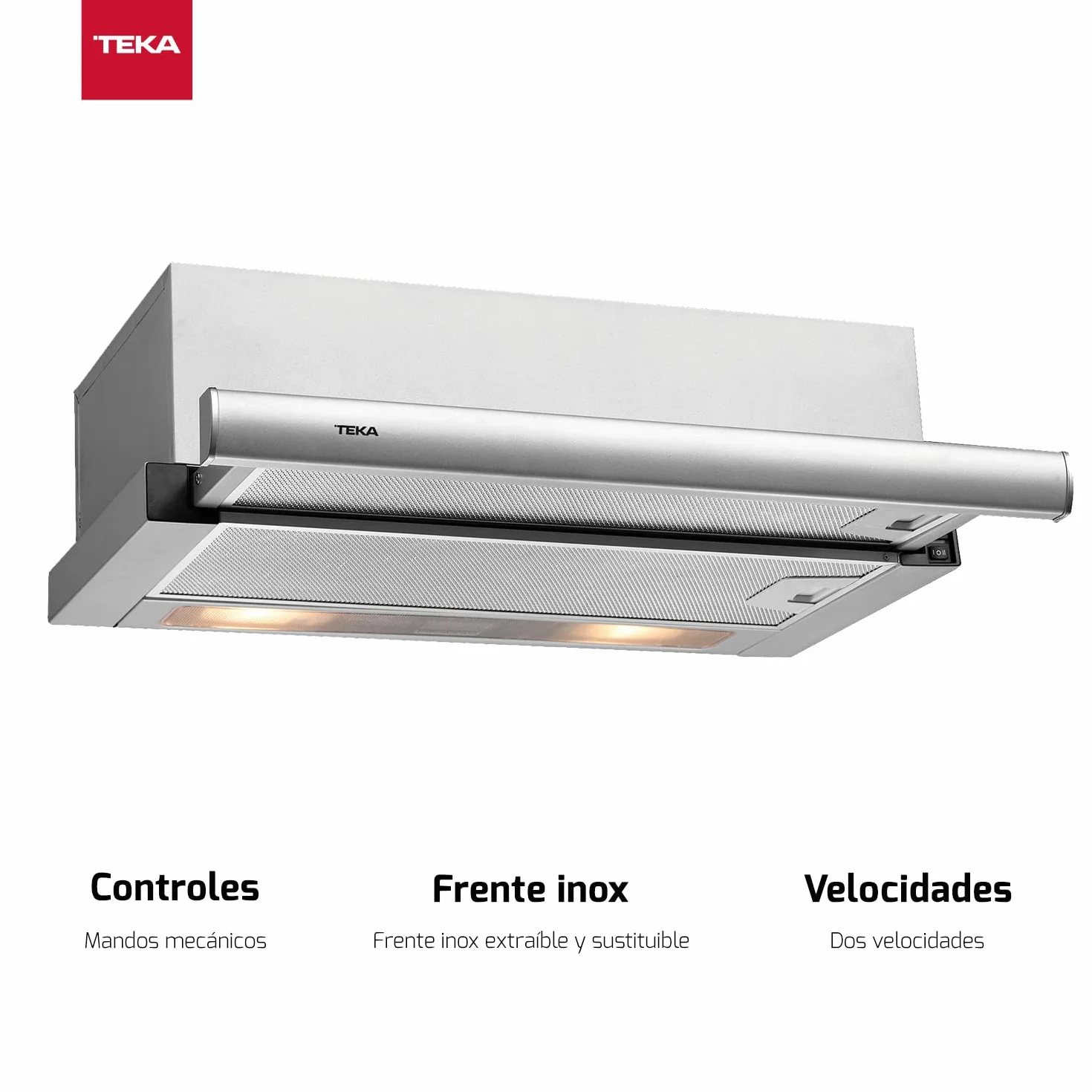 TEKA Campana Extractora Telescópica 60 cm Doble Turbina 2 Velocidades Acero Inoxidable TL 6310