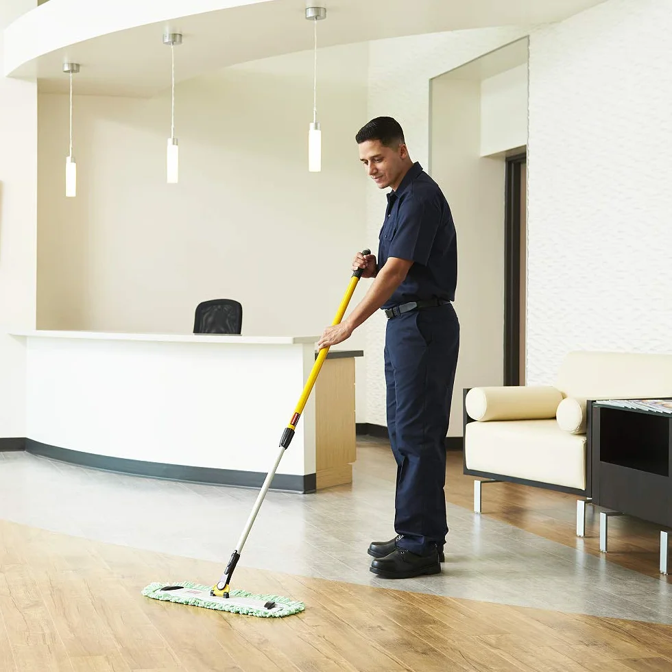 Rubbermaid Commercial Products HYGEN Quick Connect Mango extensible para mopa amarillo