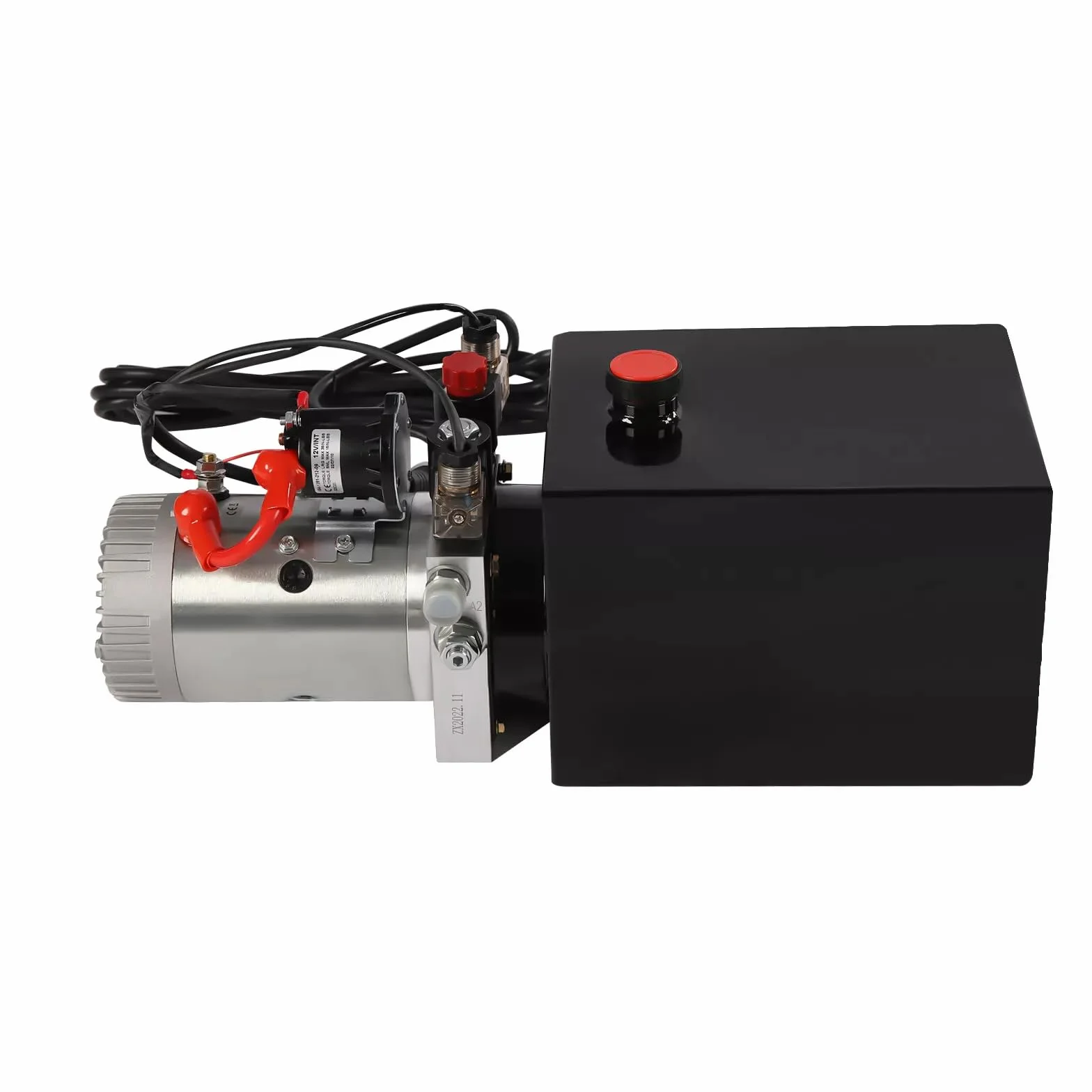 Agregado hidráulico de 12V Bomba hidráulica de 2850R/MIN Bomba hidráulica de doble efecto Paquete de potencia hidráulica Bomba de remolque basculante con control remoto