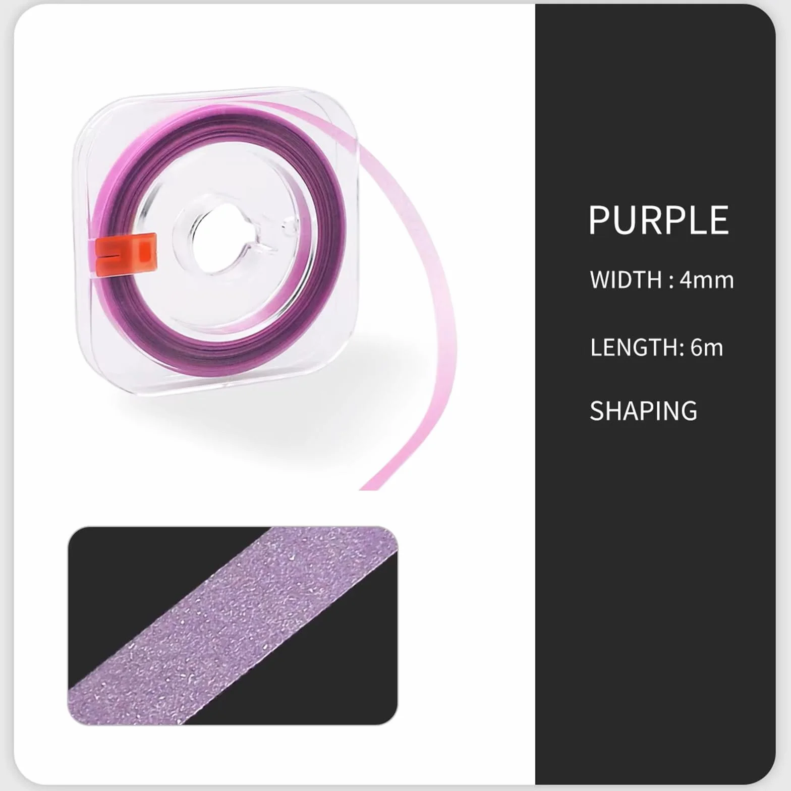 Papel de Lija Dental Morado, Tiras de Pulido Dental Doble Cara 4 mm x 6 m