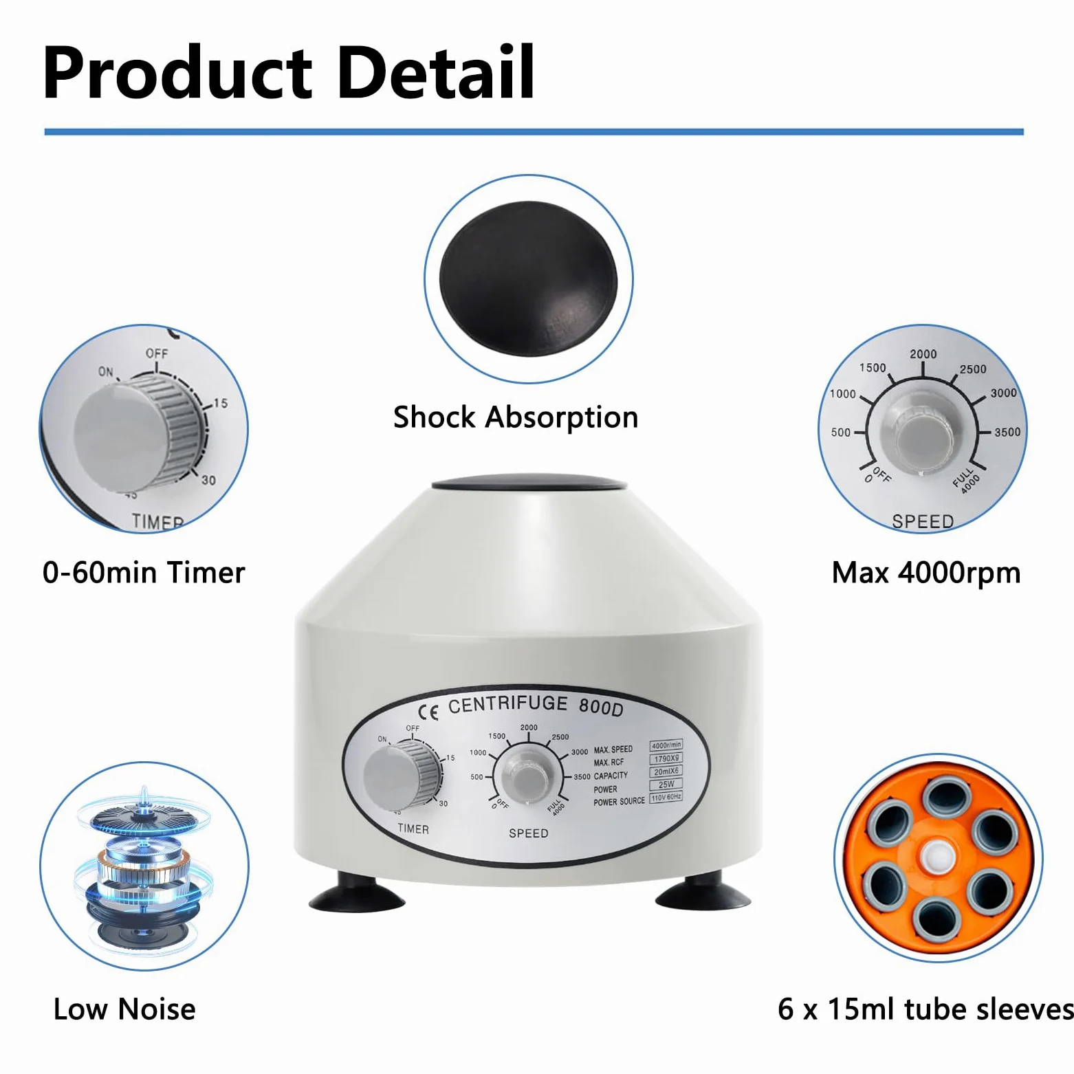 Centrifugadora de mesa de laboratorio
