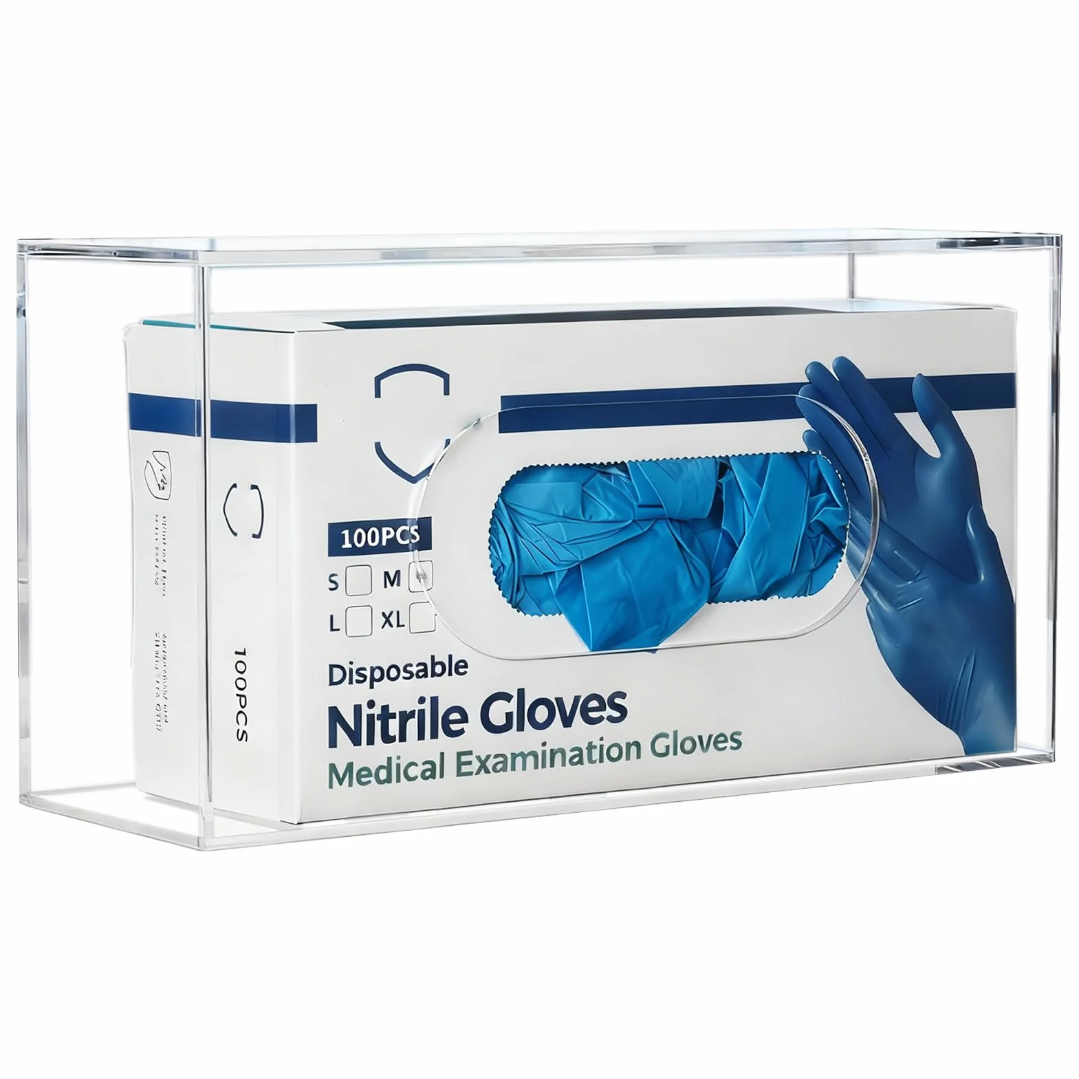 Dispensador de guantes desechables de acrílico