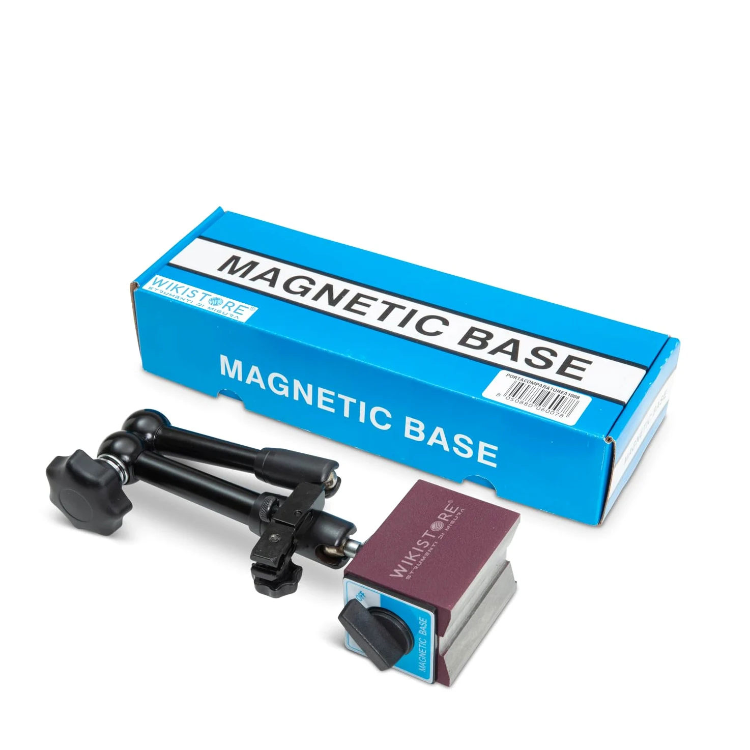 SOPORTE ARTICULADO PARA COMPARADOR, Comparator de precisiòn con longitud total de 290 mm y base magnética 60 kg