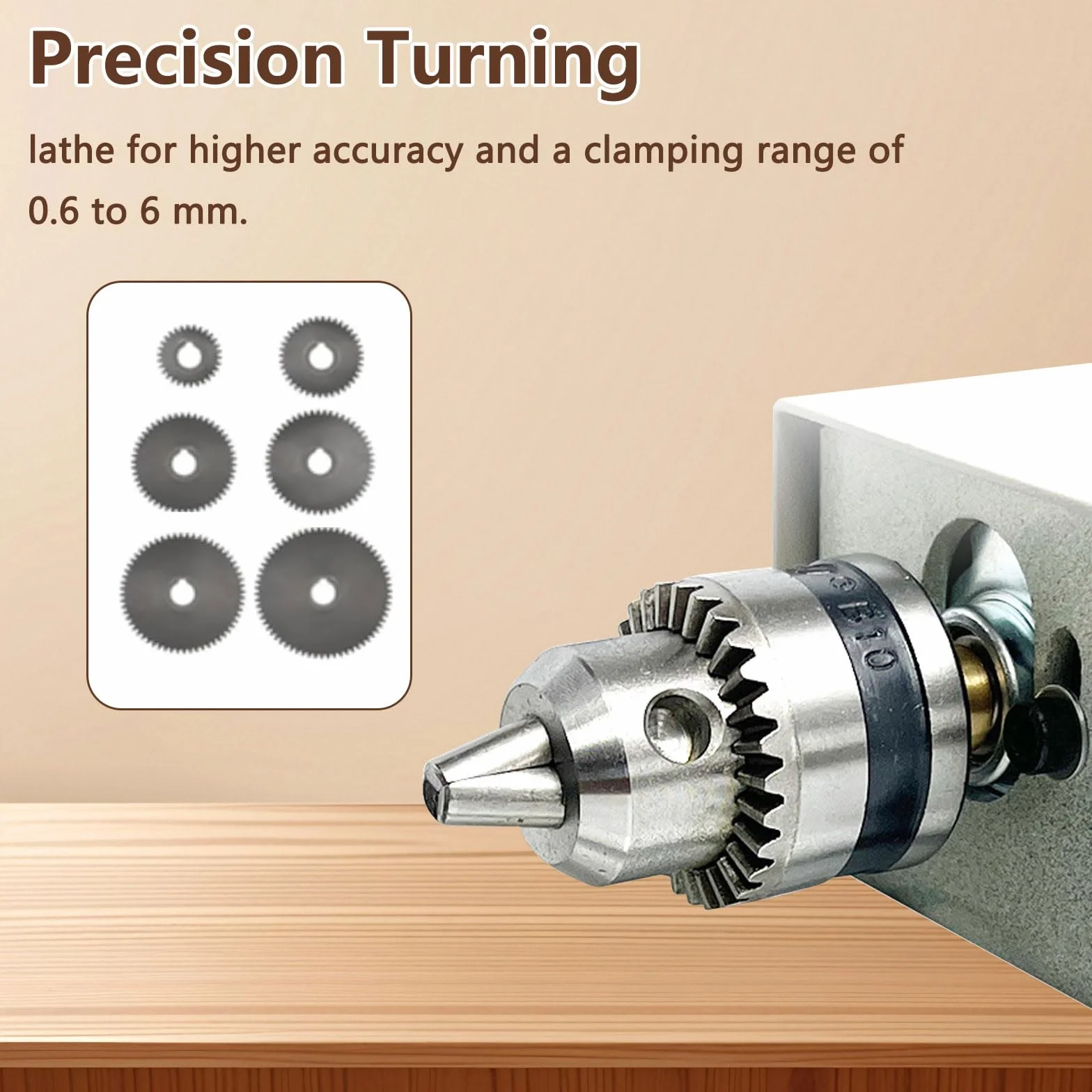 Mini torre de metal, 96 W, 4000-9000 rpm, 7 velocidades, rango de sujeción de 0,6 a 6 mm, torno de mesa para carpintería DIY