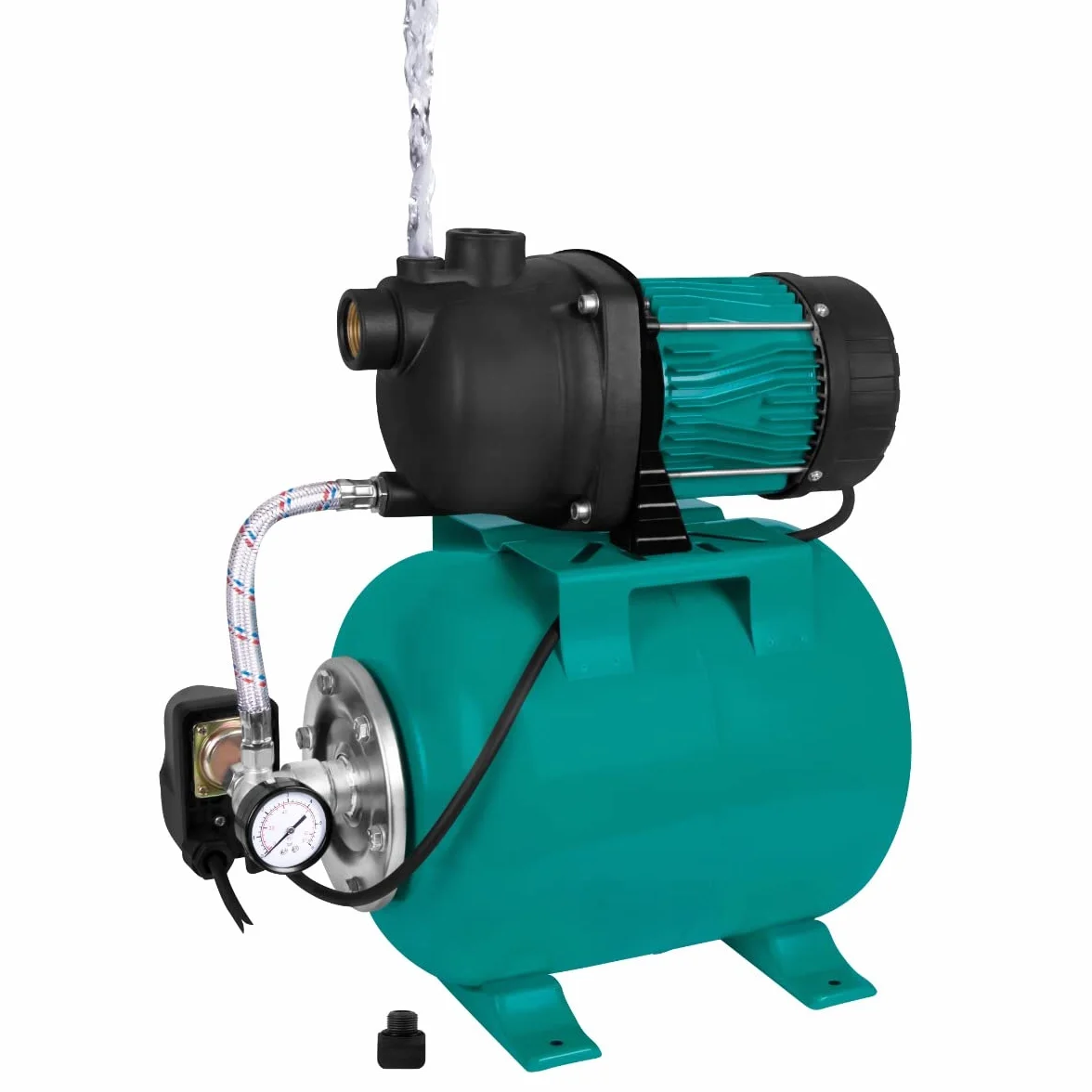 VONROC Bomba hidrofórica / conjunto hidrofórico con presostato - 800W - 3300l/h - Depósito de 19L - Carcasa de la bomba de plástico