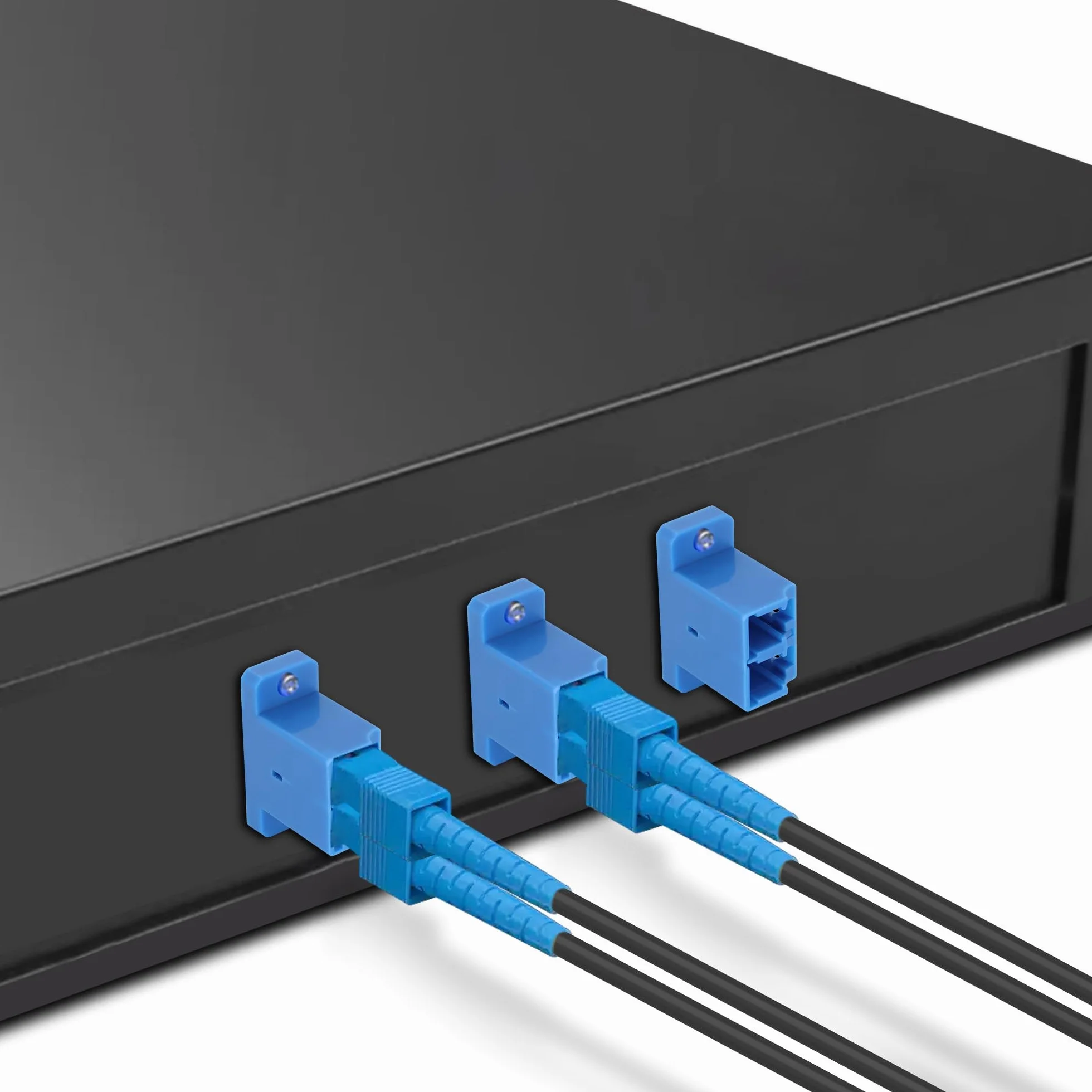 Conector de fibra óptica LC hembra a hembra adaptador dúplex LC/UPC 10 PCS