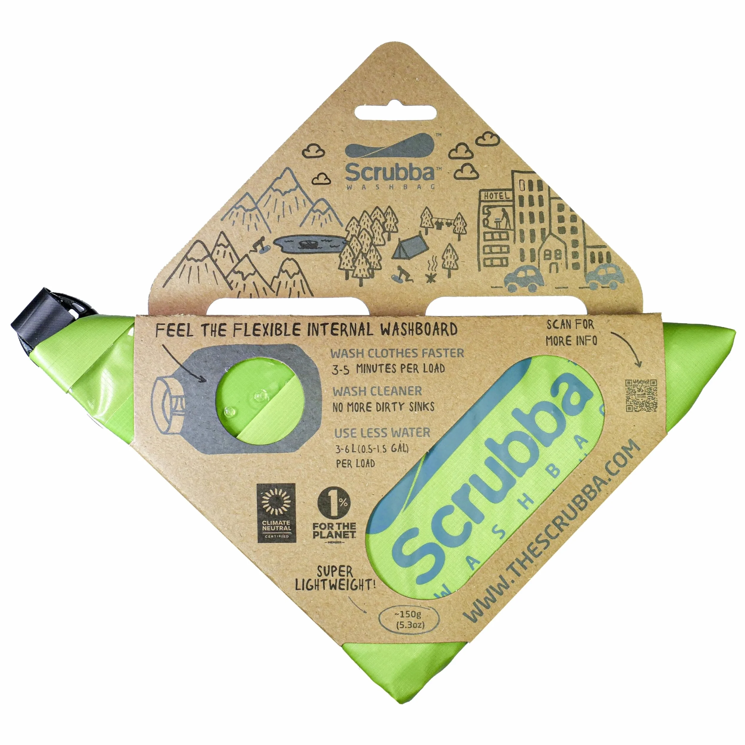 Scrubba 2.0 Sistema de Lavado Portátil Impermeable para Viajes Camping Senderismo