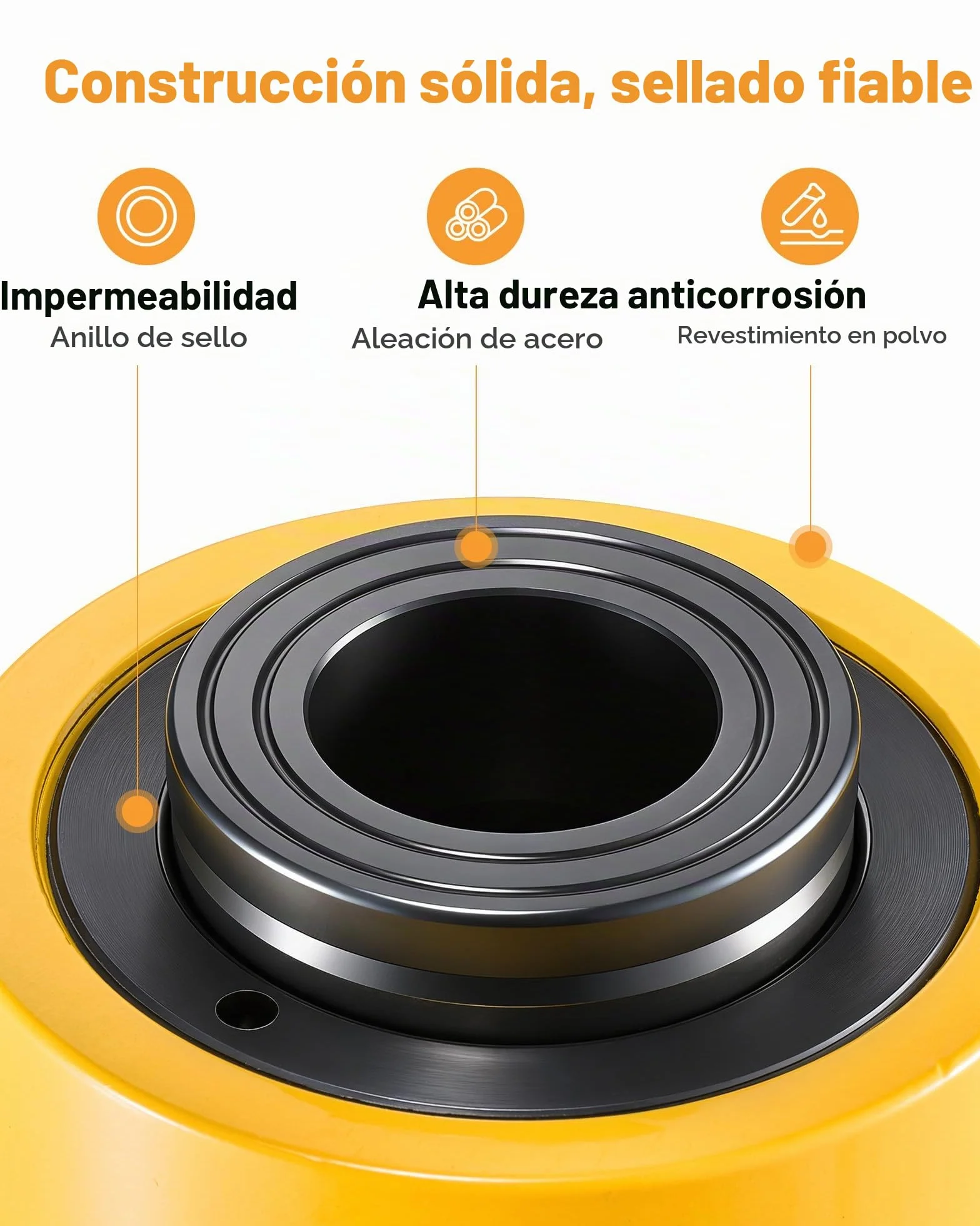 VEVOR Gato Hidráulico Carretilla Capacidad de 60 t, Gato Hidráulico para Coche, Carrera del Pistón de 50 mm, Altura Total de 230 más 12 mm, para Coche, Furgoneta, Barco, Camión, Caravana