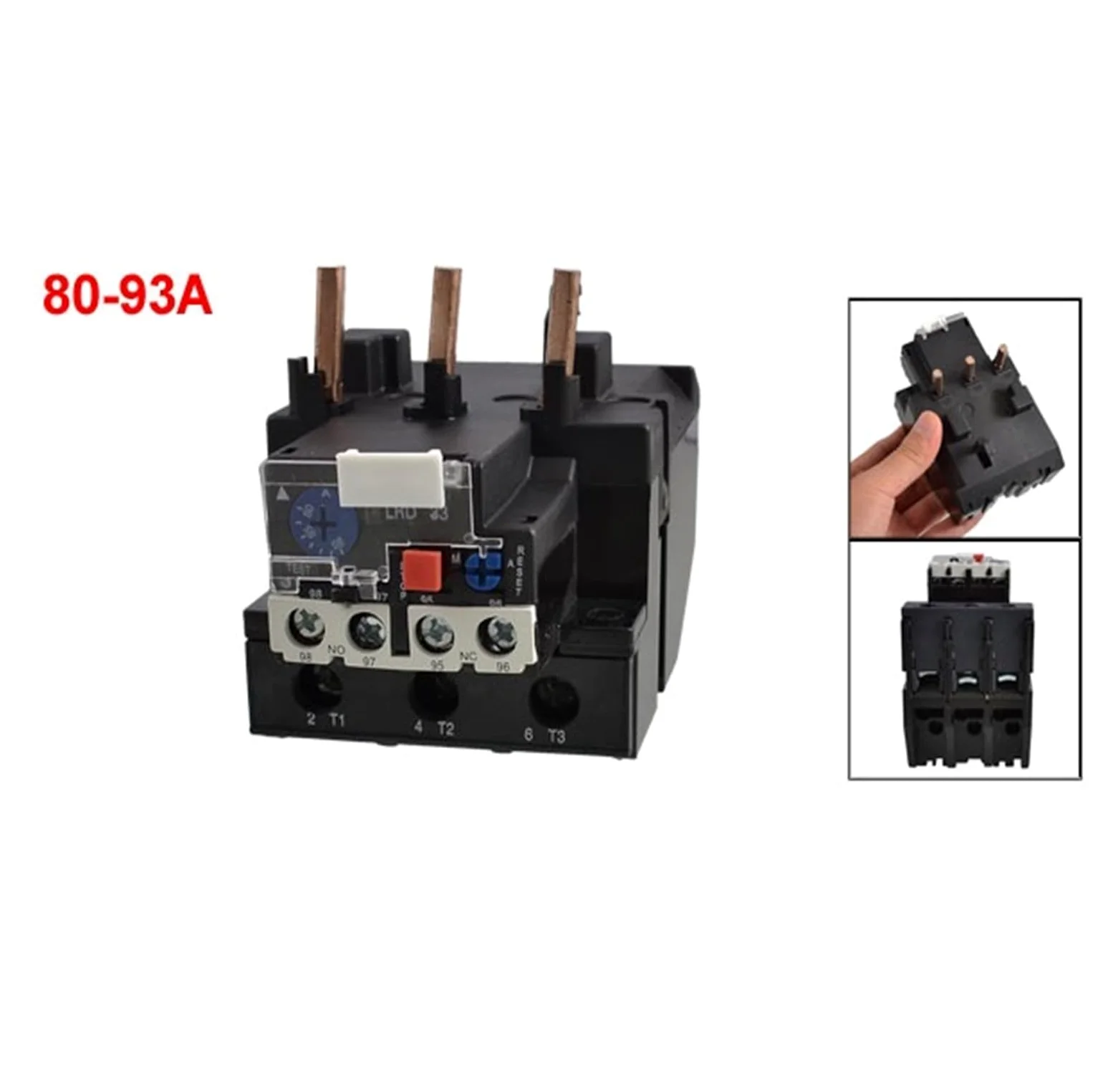 JR28-40 93Amp 80-93A Relé de sobrecarga térmica ajustable 1NO 1NC