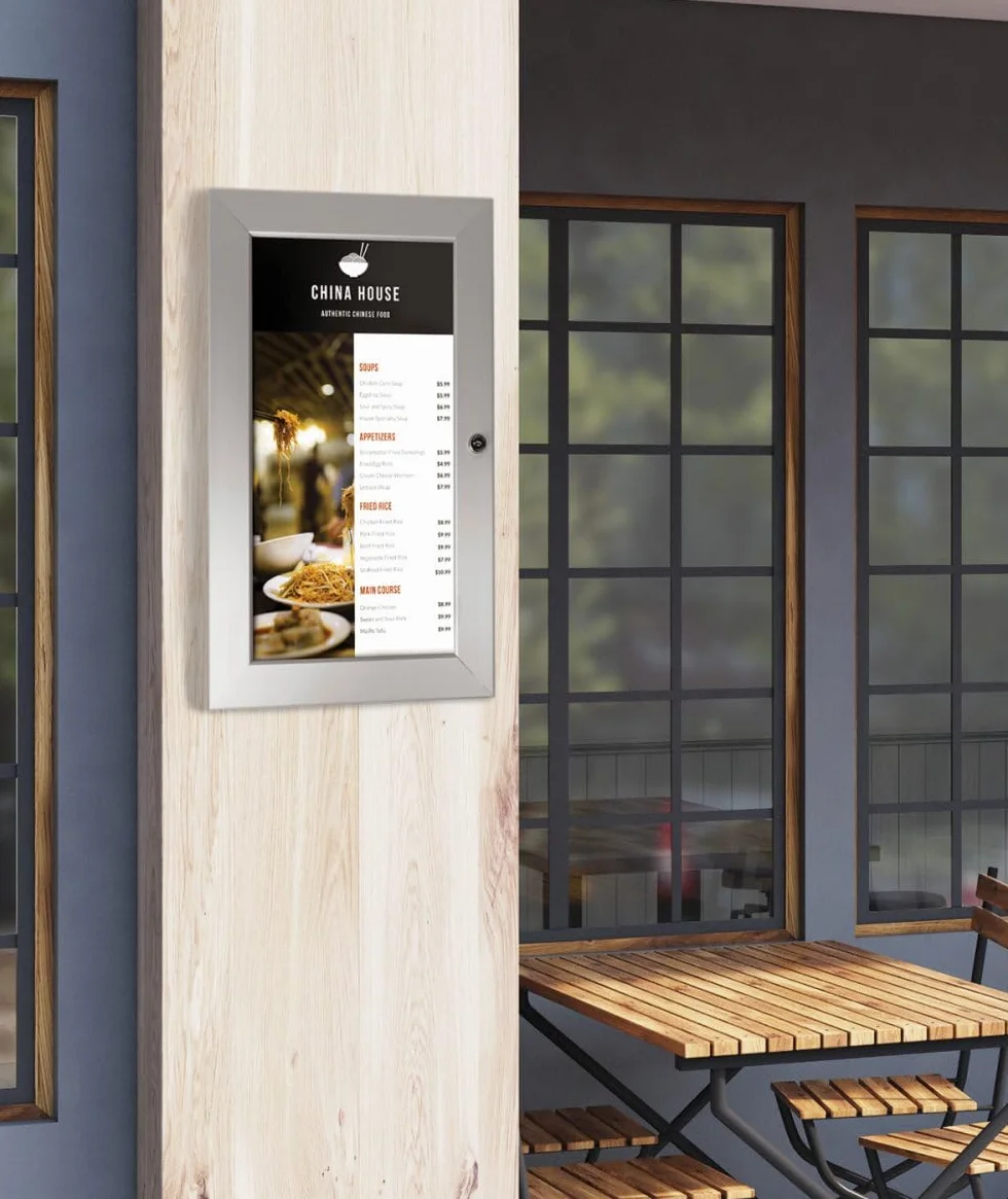 Vitrina de Exterior DIN A1 con Cerradura - Panel de Anuncios Resistente a la Intemperie - Montaje en Pared para Oficina, Restaurante u Hotel - 841 x 594 mm