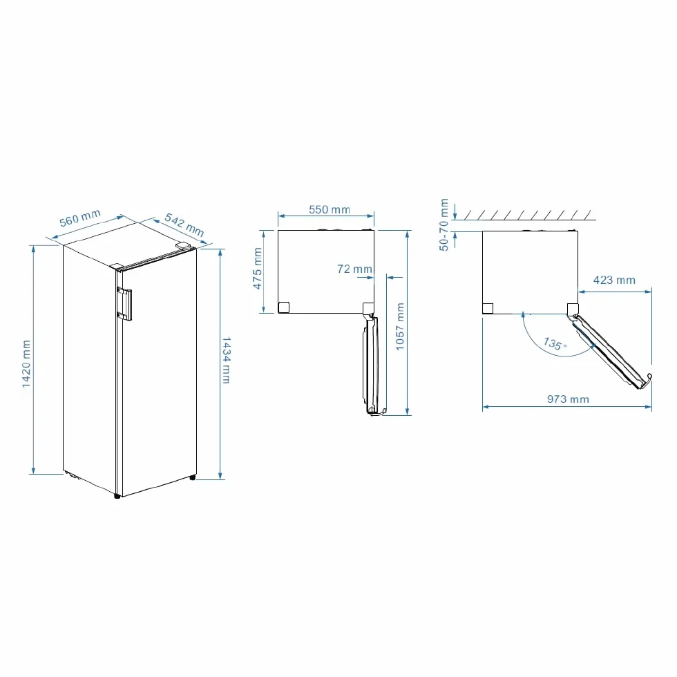 Svan Congelador Vertical Blanco SCV145501E 165 L Eficiencia Energética Clase E