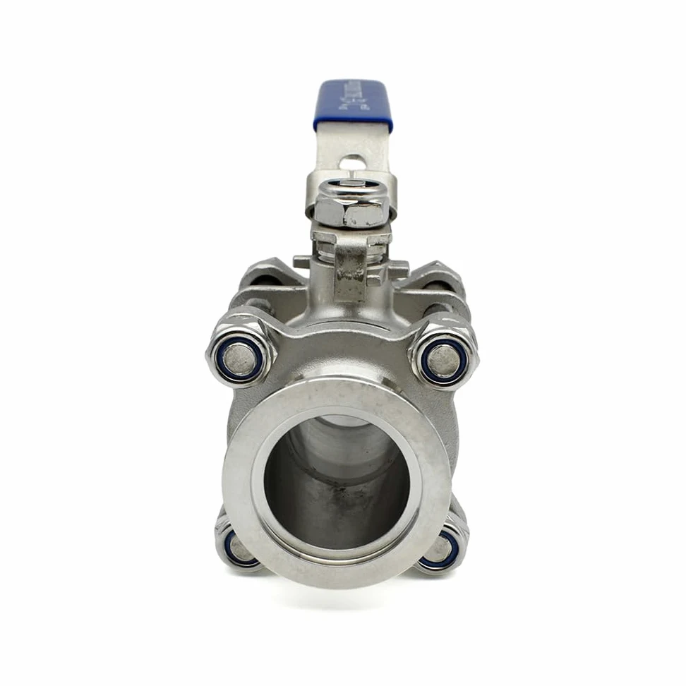 Brida de Bola Alto vacío Manual Tres Piezas Acero Inoxidable SUS304 KF16 KF25 KF40 KF50, instalación rápida(KF16)