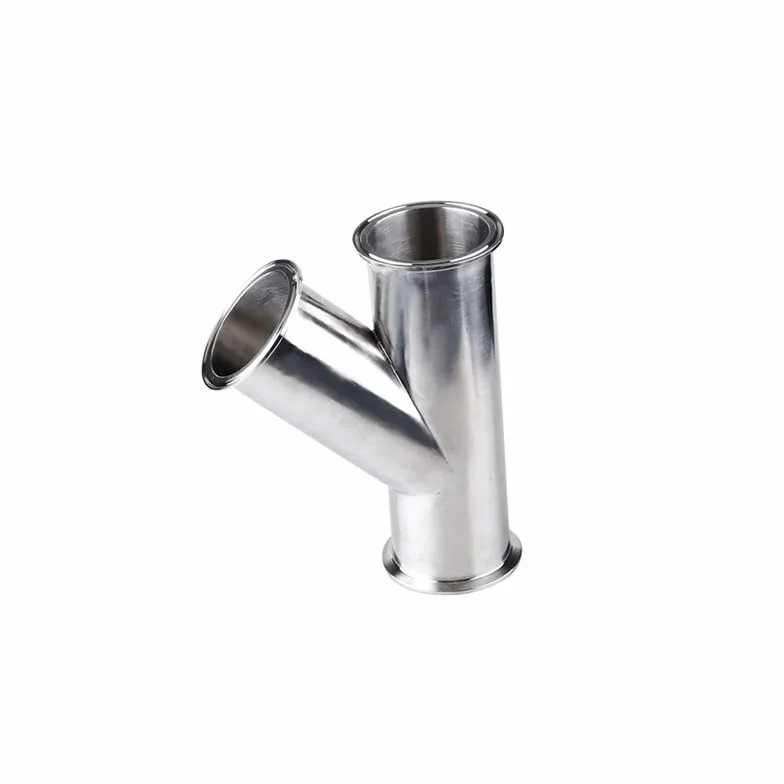 304 Stainless Steel Ferrule Y Type Pipe Fitting Connector Adapter Coupling ICXLPMC(38mm Ferrule OD 50.5)