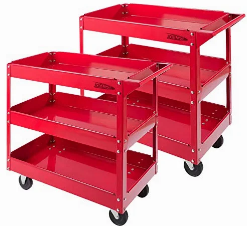 Juego 2 Carros de 3 Bandejas con Ruedas Carro de Taller Profesional