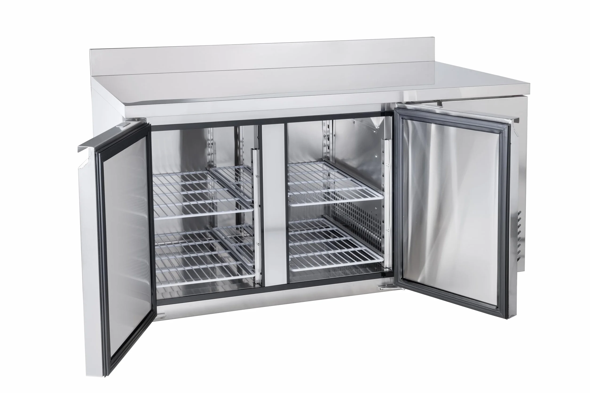 METRO Professional Mesa congeladora GCF3100BS, Acero Inoxidable, 334 L, 600 W, 3 Puertas, Plateada, Ideal para restaurantes (M)
