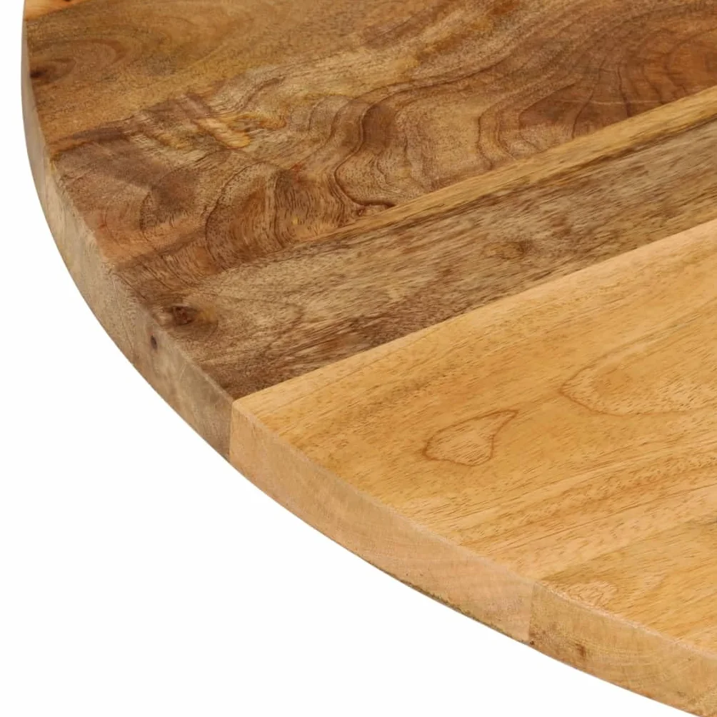 vidaXL Tablero de Mesa Redondo Madera Maciza de Mango Ø 80x2,5 cm, 370066