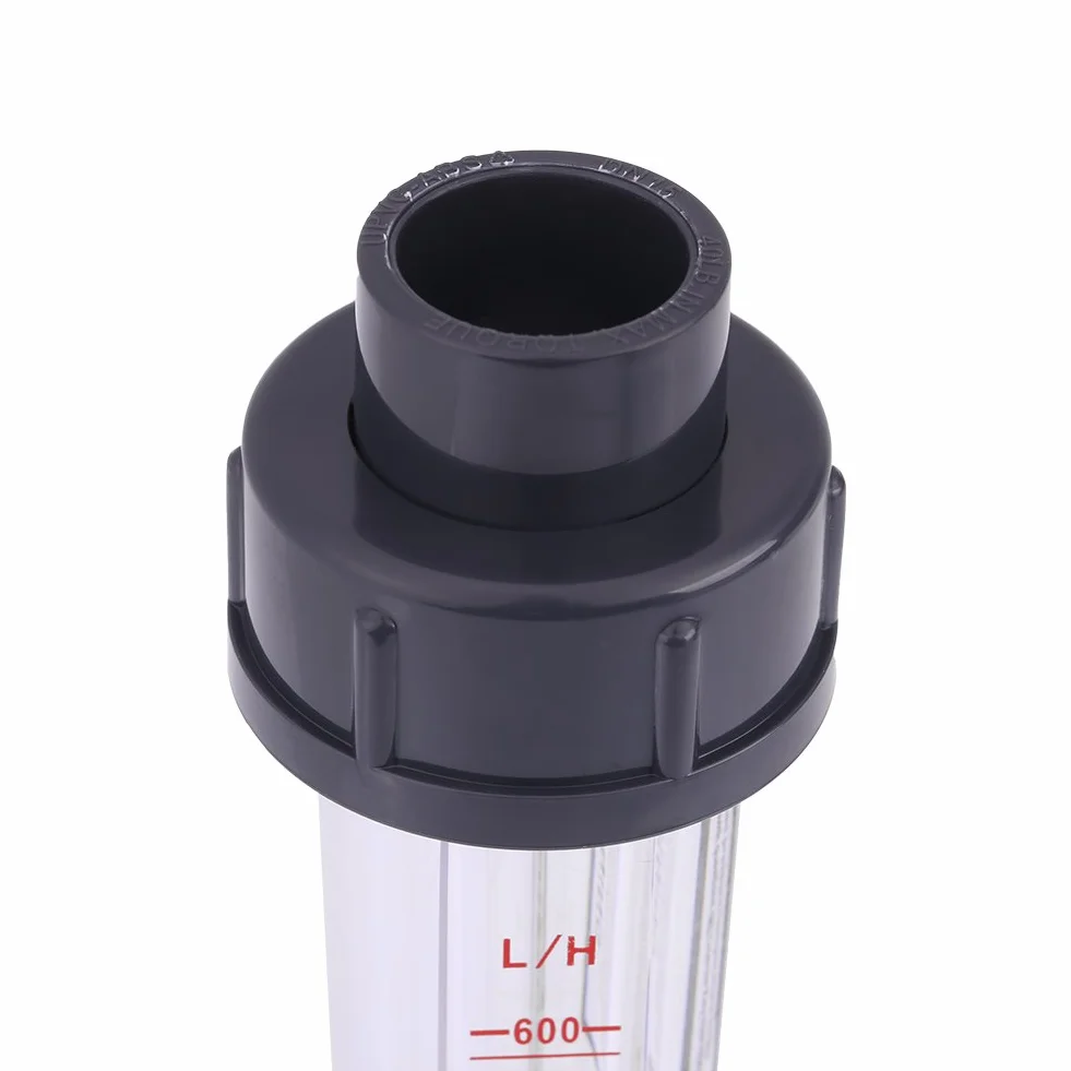 Akozon Rotameter Agua Líquida Medidor Flujo LZS-15 60-600L/H