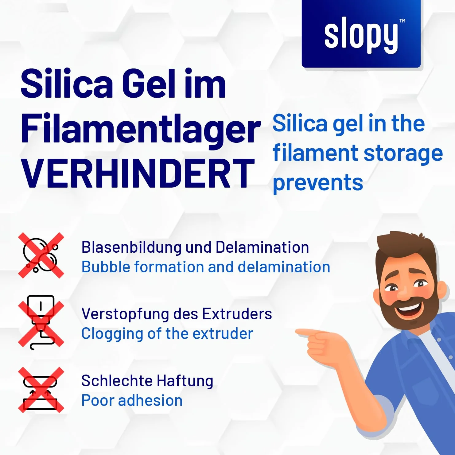 Gel de sílice para impresión 3D Filamento 900 g – Regenerable con indicador de color